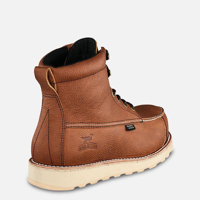Wingshooter 6 Inch Waterproof Leather Work Boots with Safety Toe - Durable Outdoor Hunting & Construction Footwear for Men