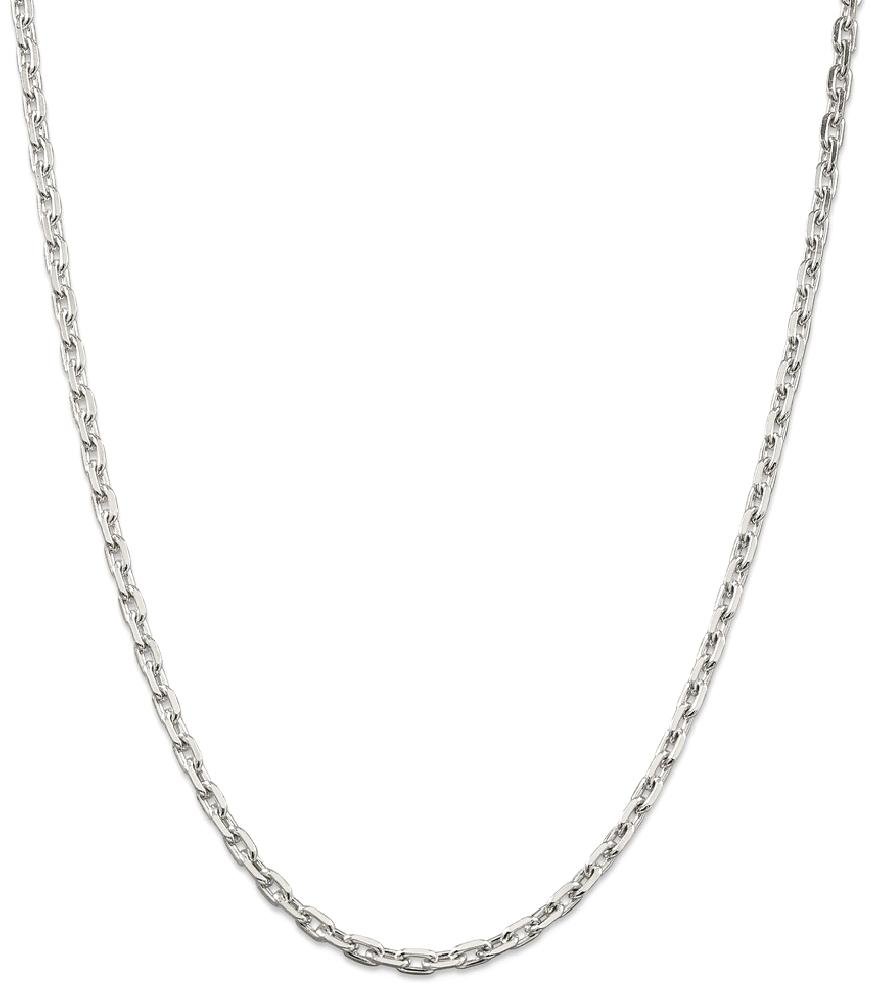 IceCarats 925 Sterling Silver 3.95mm Oval Cable Chain Necklace for Women - Elegant Layering Jewelry for Everyday Wear, Date Nights & Special Occasions
