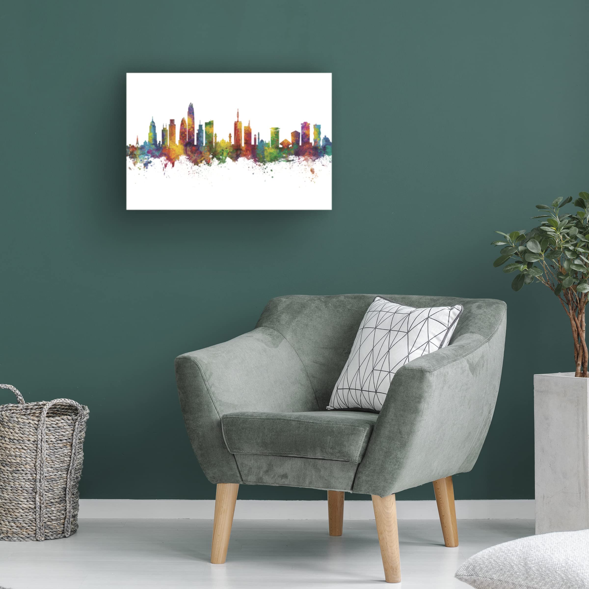 Michael Tompsett Nairobi Kenya Skyline Canvas Art Print - Modern African Cityscape Wall Decor for Living Room, Bedroom & Office
