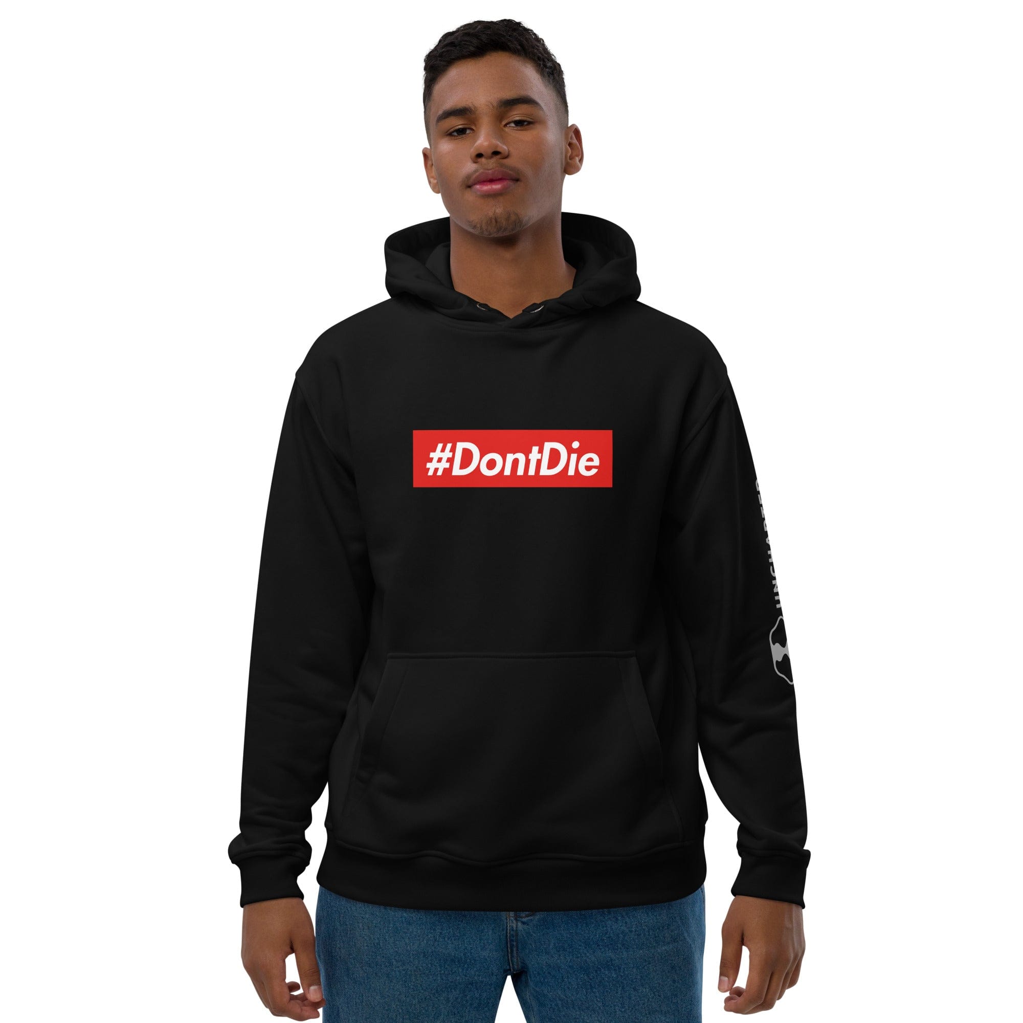 Premium Eco-Friendly Hoodie for Men & Women - Sustainable Cotton Pullover for Outdoor Activities, Gym, and Casual Wear | #DONTDIE