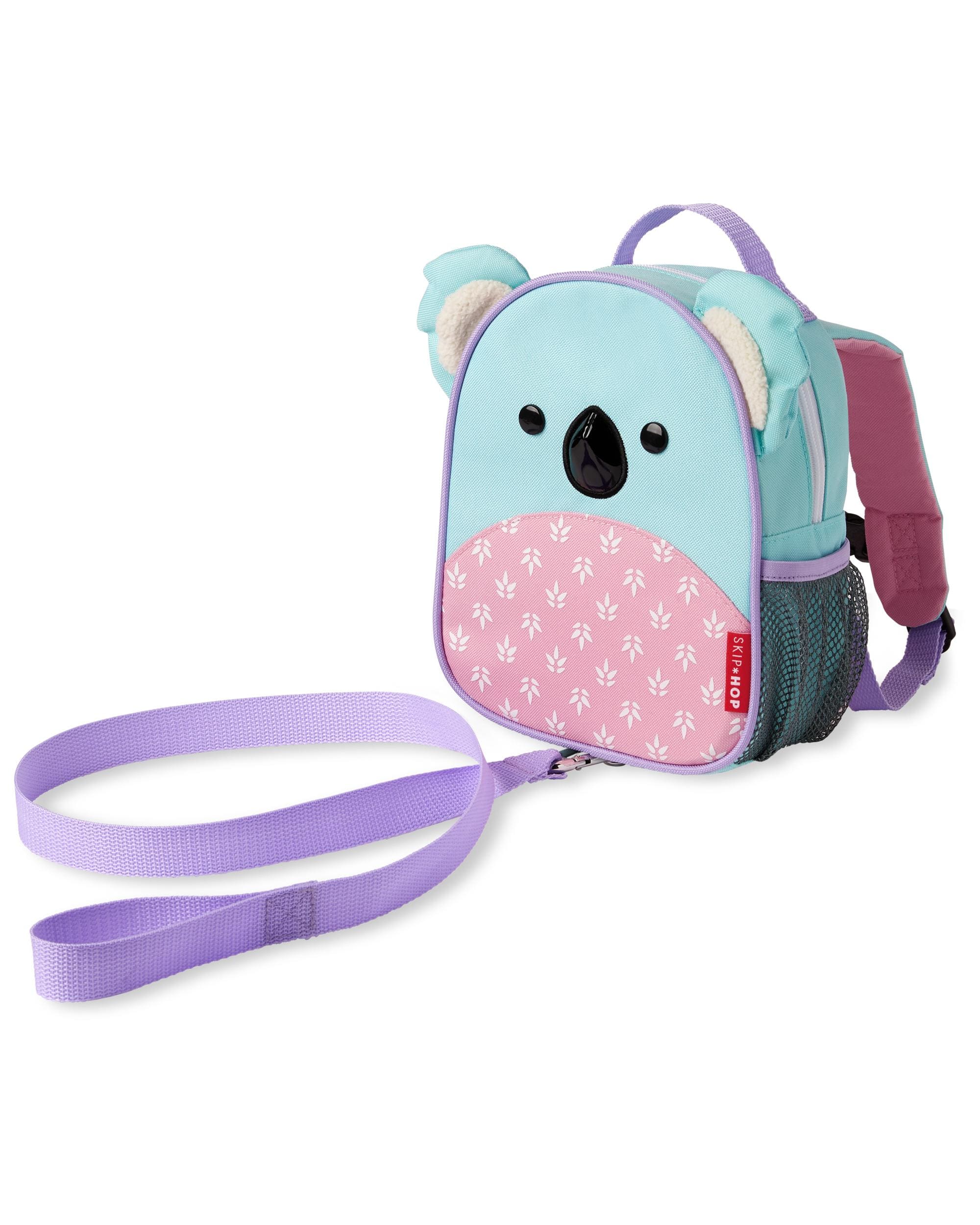 Skip Hop Zoo Mini Backpack with Safety Harness for Toddlers - Cute Animal-Themed Kids Travel Bag for Daycare, Preschool & Outdoor Adventures