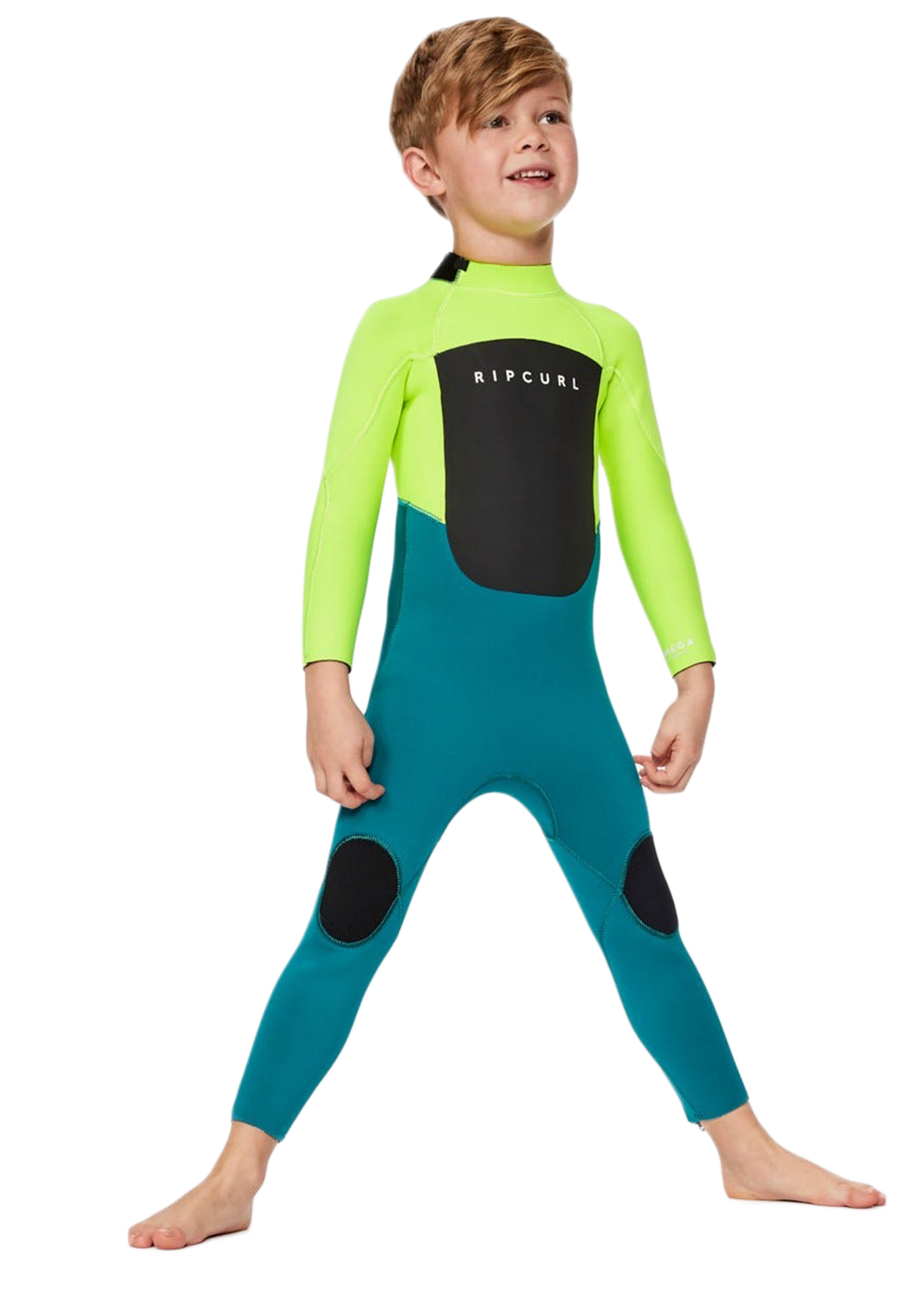 Rip Curl Groms Omega 3/2mm Back Zip Steamer Wetsuit for Kids - Youth Surfing, Swimming & Water Sports Thermal Protection