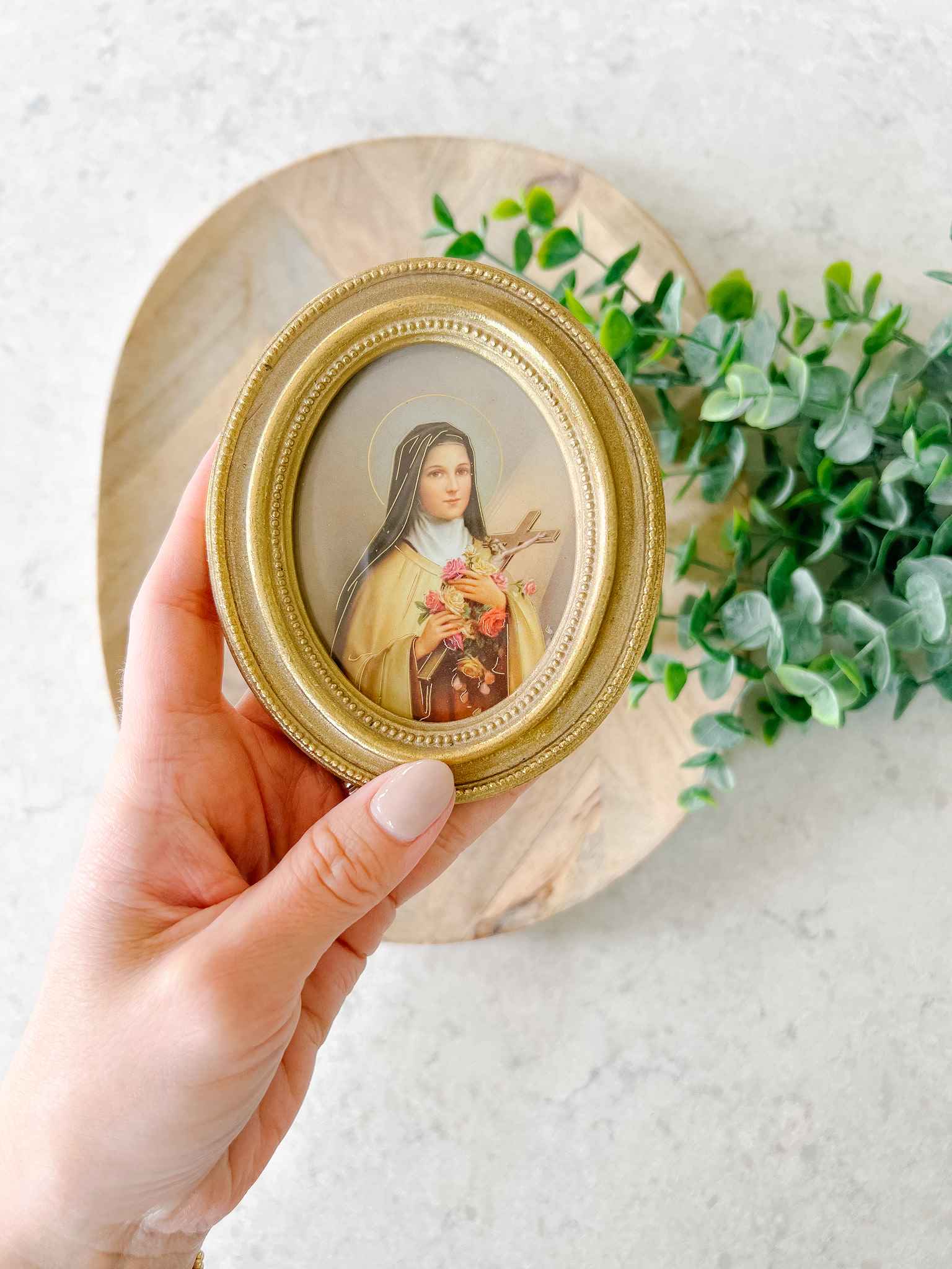 St. Therese of Lisieux Framed Religious Art Print - Perfect for Home Chapel Decor, Catholic Gifts & Spiritual Inspiration