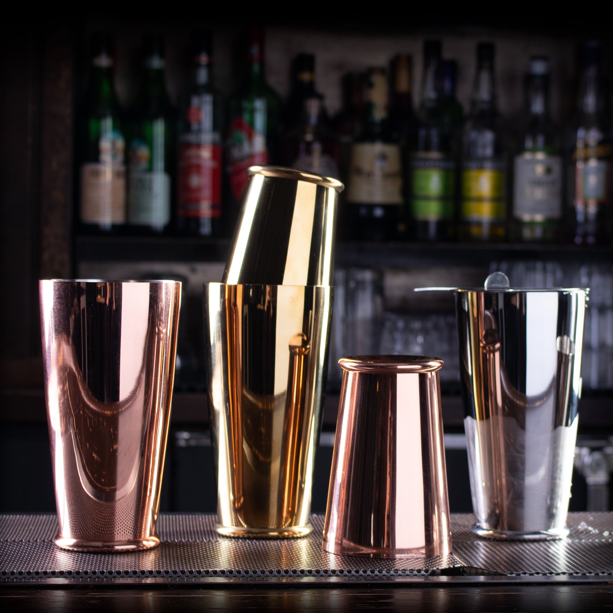 Premium Leopold® Weighted Cocktail Shaker Set - 24K Gold Plated Bar Tools for Professional Mixologists & Home Bartenders | Perfect for Martini, Margarita & Whiskey Sour Cocktails
