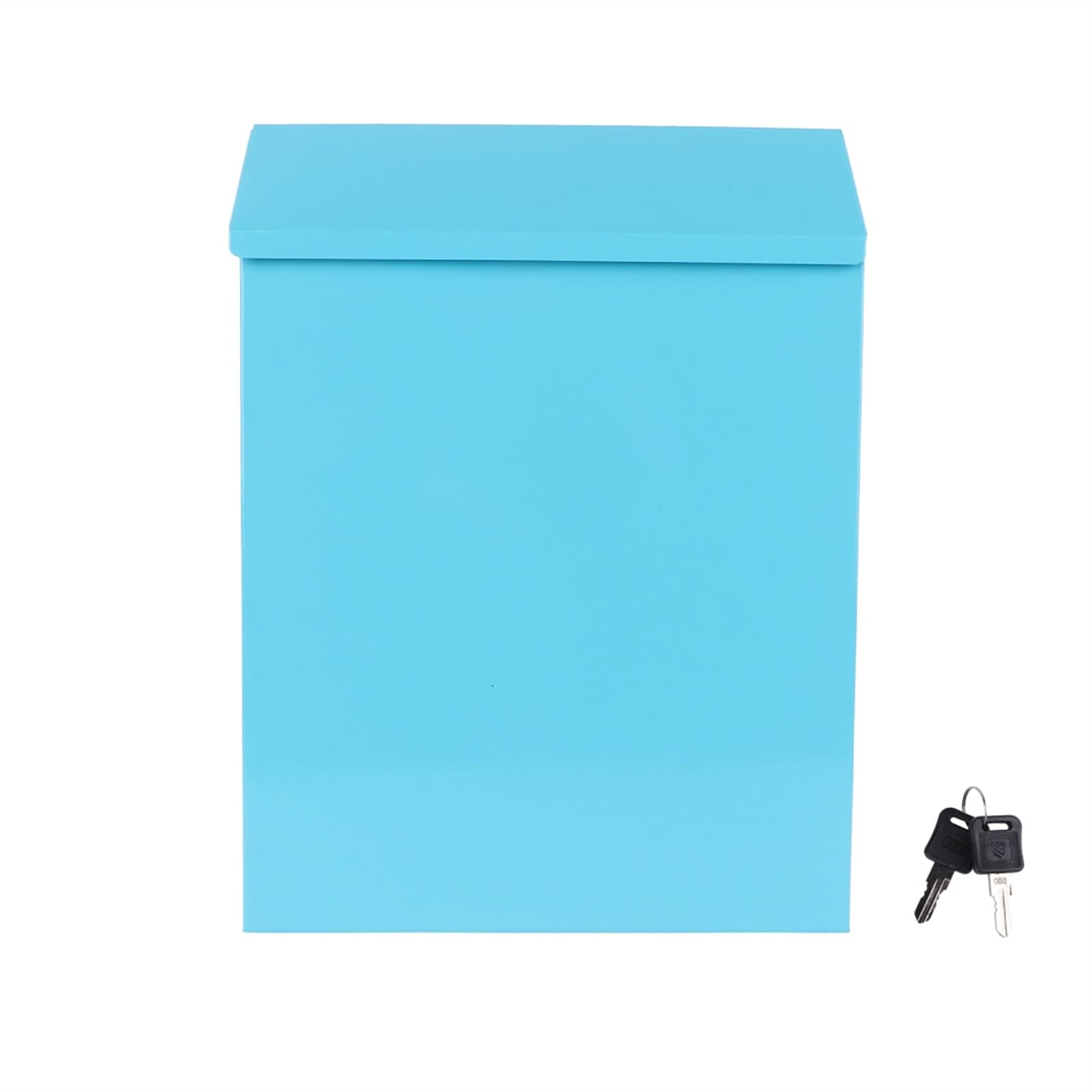 European Style Creative Iron Mailbox - Blue Outdoor Letter Box for Home & Garden, Durable Post Box with Rust-Proof Finish, Perfect for House, Villa, Apartment Entrance Decoration & Mail Collection