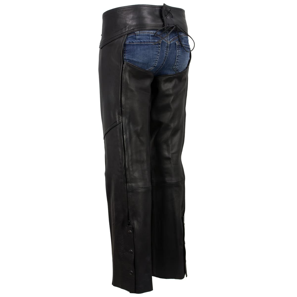 Premium Motorcycle Leather Chaps for Men & Women - USA Made by Milwaukee Leather (MLM MLCH) - X-Large - Durable Riding Gear for Harley, Cruiser & Adventure Bikes
