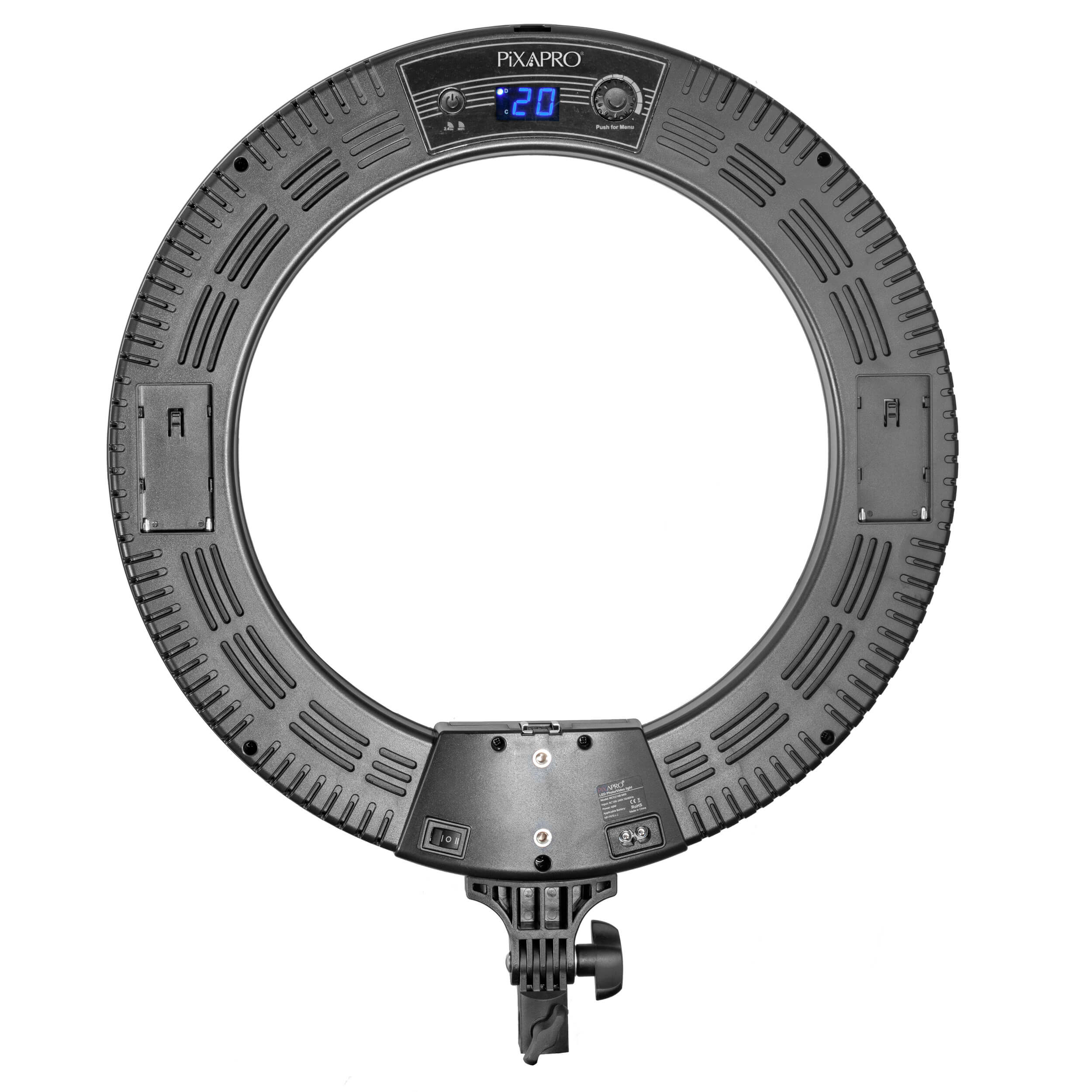RICO240B MKII 46cm (18 Inch) 3200-5600K Adjustable LED Ring Light for Photography, Videography, YouTube & TikTok Content Creation