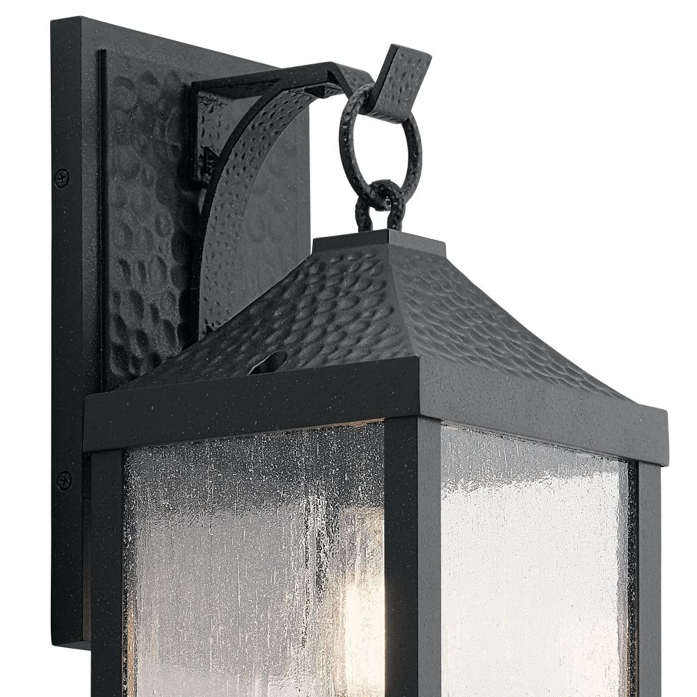17.75 Inch Rustic Outdoor Wall Lantern - Lodge & Country Style Medium Size (7.5