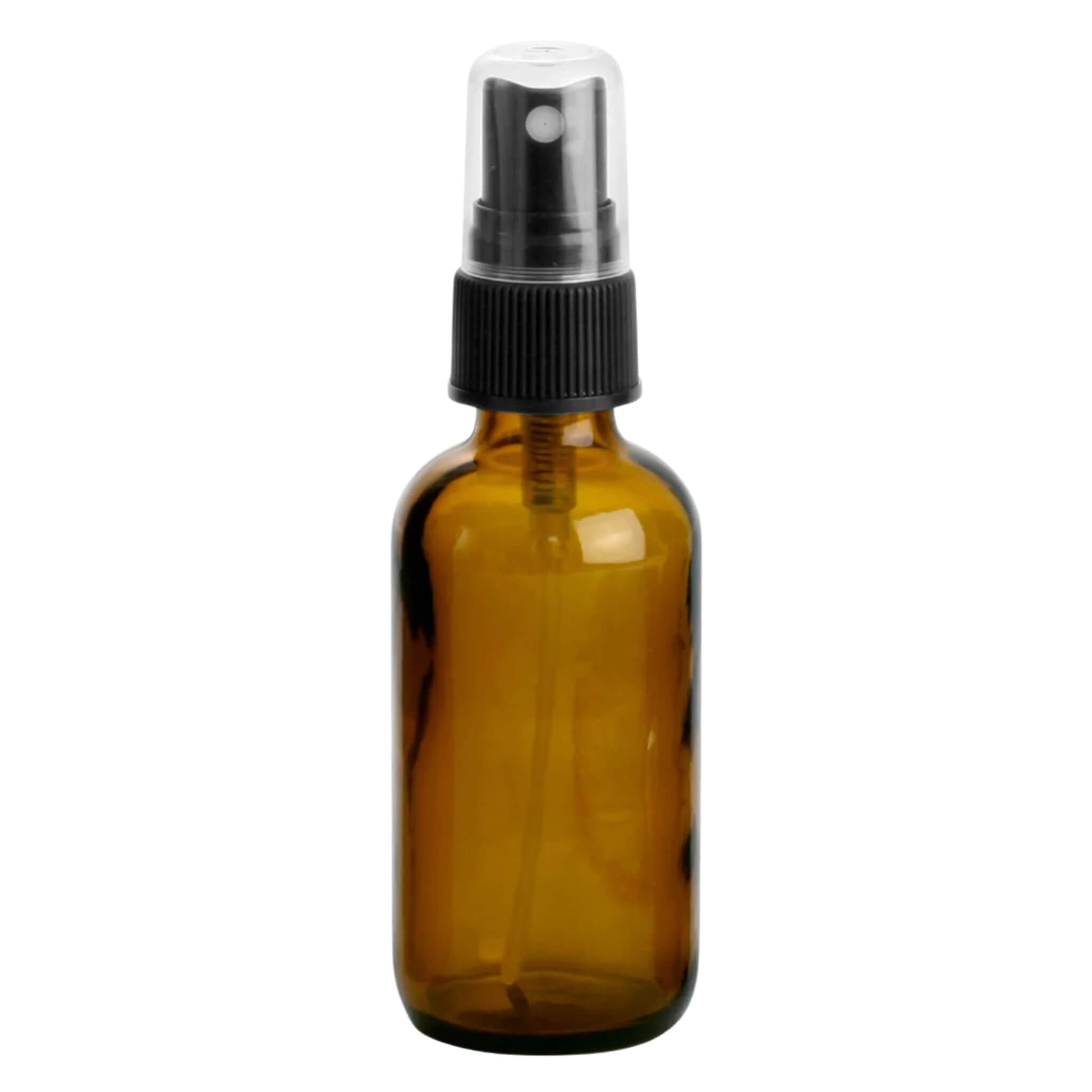Premium Amber Glass Bottle with Black Fine Mist Sprayer - Essential Oil, Perfume & DIY Beauty Dispenser for Home, Travel & Skincare