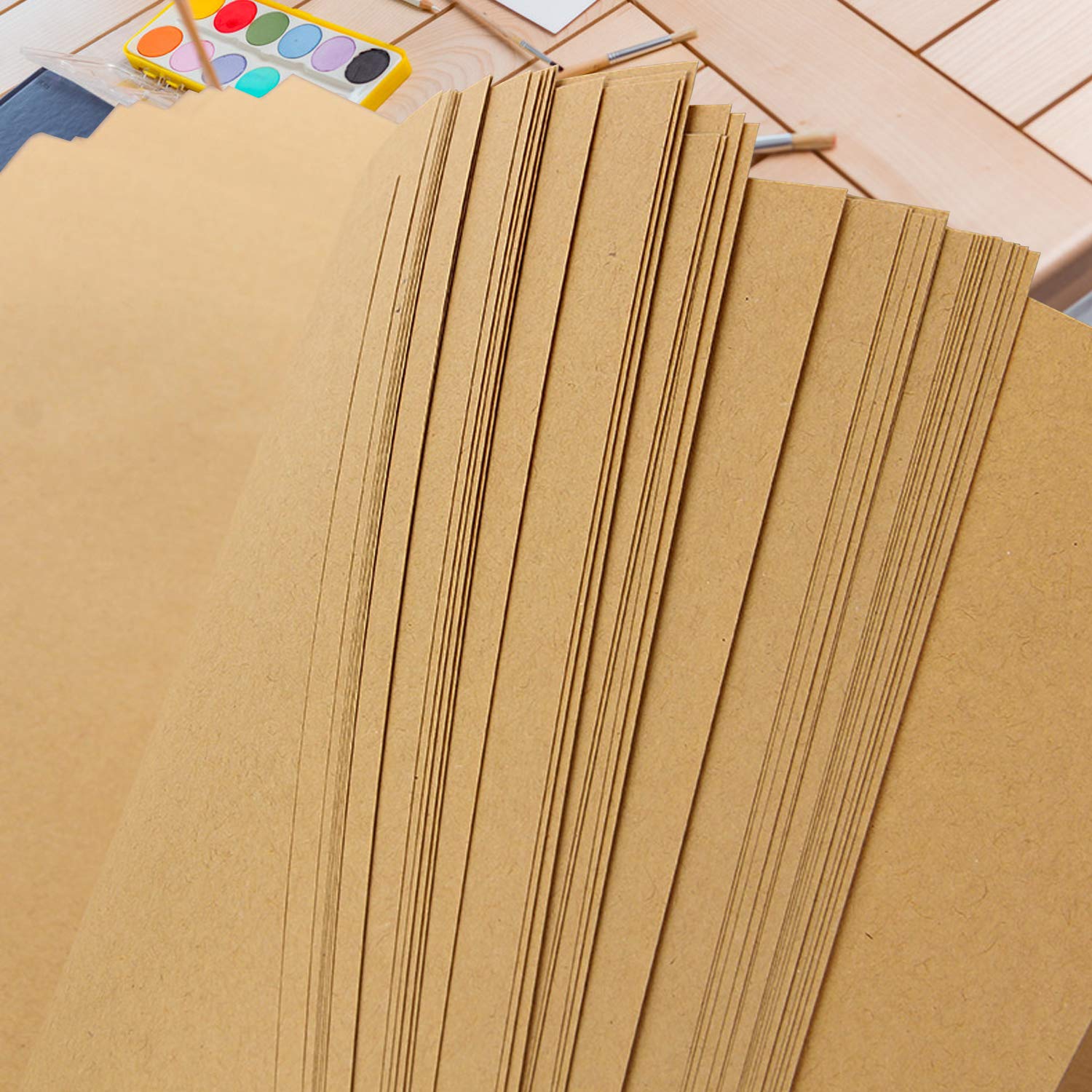 120 Sheets Kraft Paper Letter Size 8.5x11 Inches | 120 GSM (45LB) Brown Craft Paper for Arts, Crafts, Office | Compatible with Laser & Inkjet Printers | Perfect for DIY Projects, Scrapbooking & Professional Printing