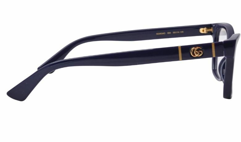 Gucci GG 0634O 004 Blue Lightweight Acetate Eyeglasses for Women & Men - Fashionable Blue Frame Prescription Glasses for Work, Reading & Everyday Wear
