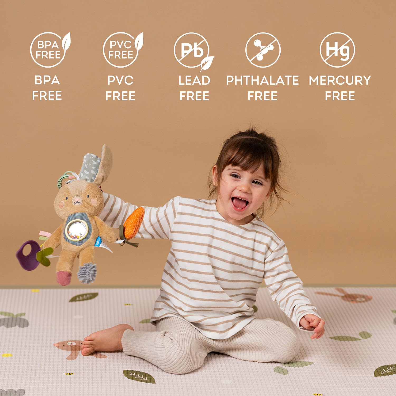 Taf Toys Roll & Play Mat - Soft Baby Playmat for Crawling & Tummy Time - Perfect for Nursery, Daycare & Home Play Areas