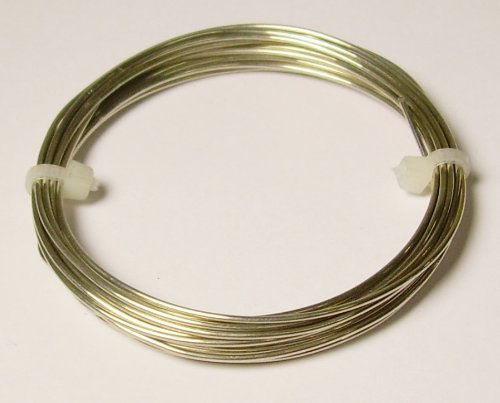 14 Ga Nickel Silver Jewelry Wire 5 Oz 30 Ft. Coil (Soft) Solid Wire for Crafting, Beading, and DIY Jewelry Making