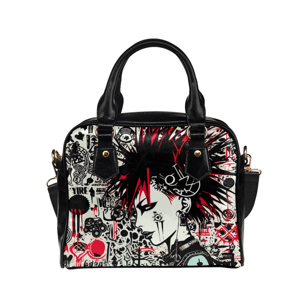 Gothic Punk Shoulder Handbag for Women - Stylish Crossbody Purse for Everyday Use, Parties & Concerts