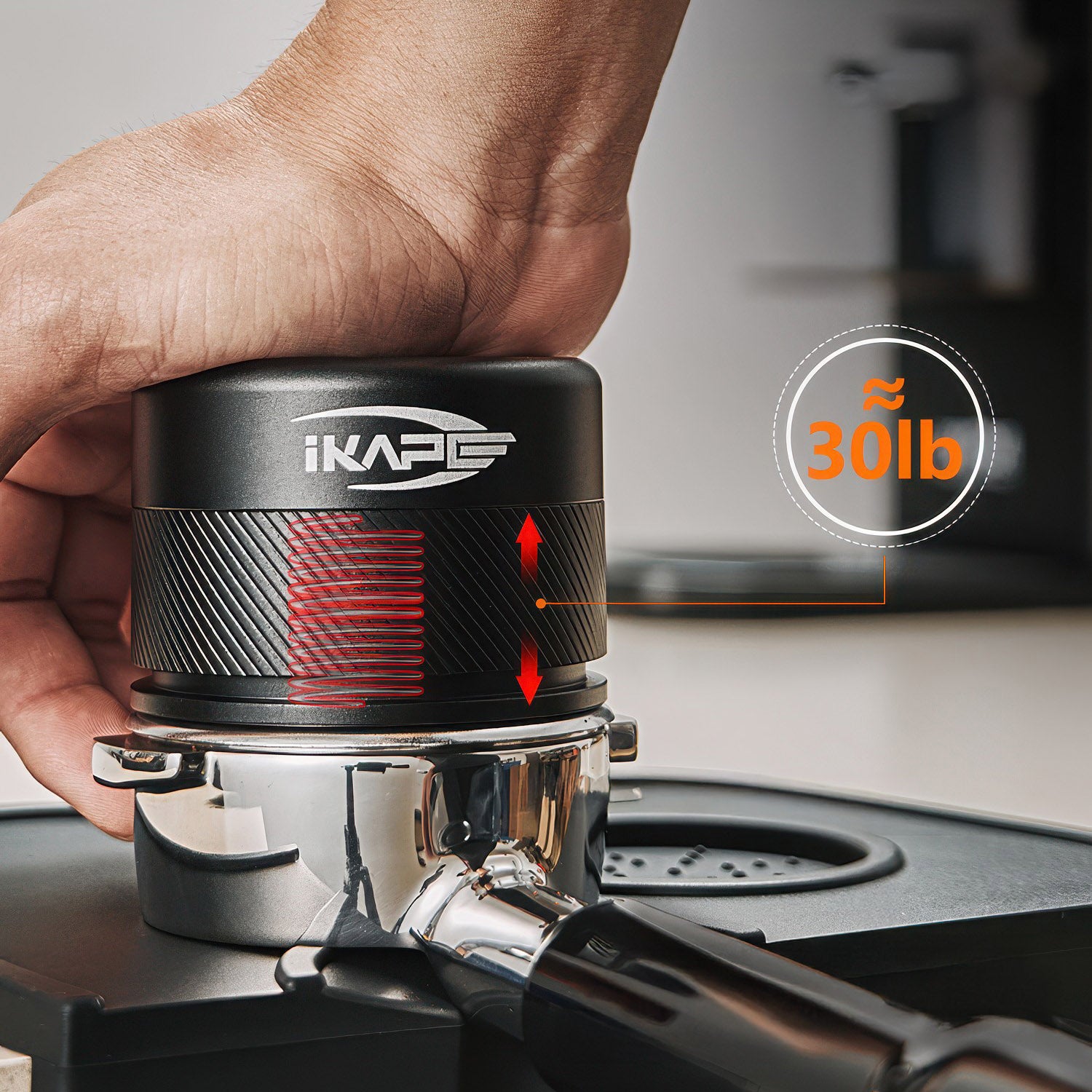 Premium Espresso Calibrated Tamper with Spring Loaded - Professional Coffee Barista Tool for Perfect Tamping Pressure - Ideal for Home & Commercial Espresso Machines