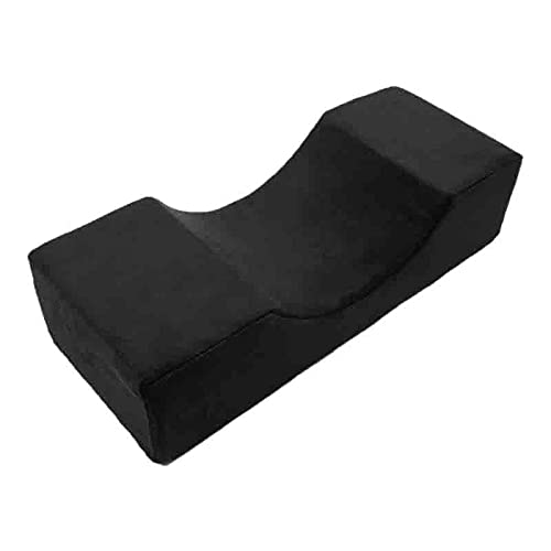 Professional Lash Extension Pillow - Memory Foam Neck Support for Eyelash Grafting - Soft Flannel Black Makeup Salon Accessory - Perfect for Eyelash Technicians & Beauty Professionals