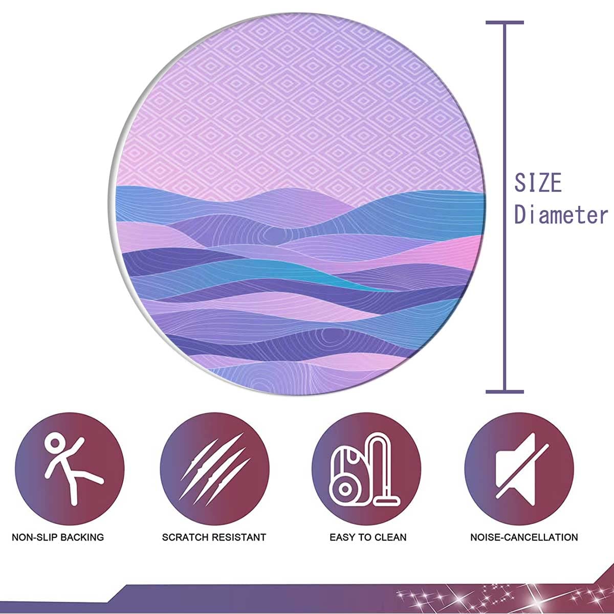51 Inch Splash Mat for High Chair, Office Chair & Gaming Desk - Waterproof & Non-Slip Floor Protector for Babies, Pets & Home Use