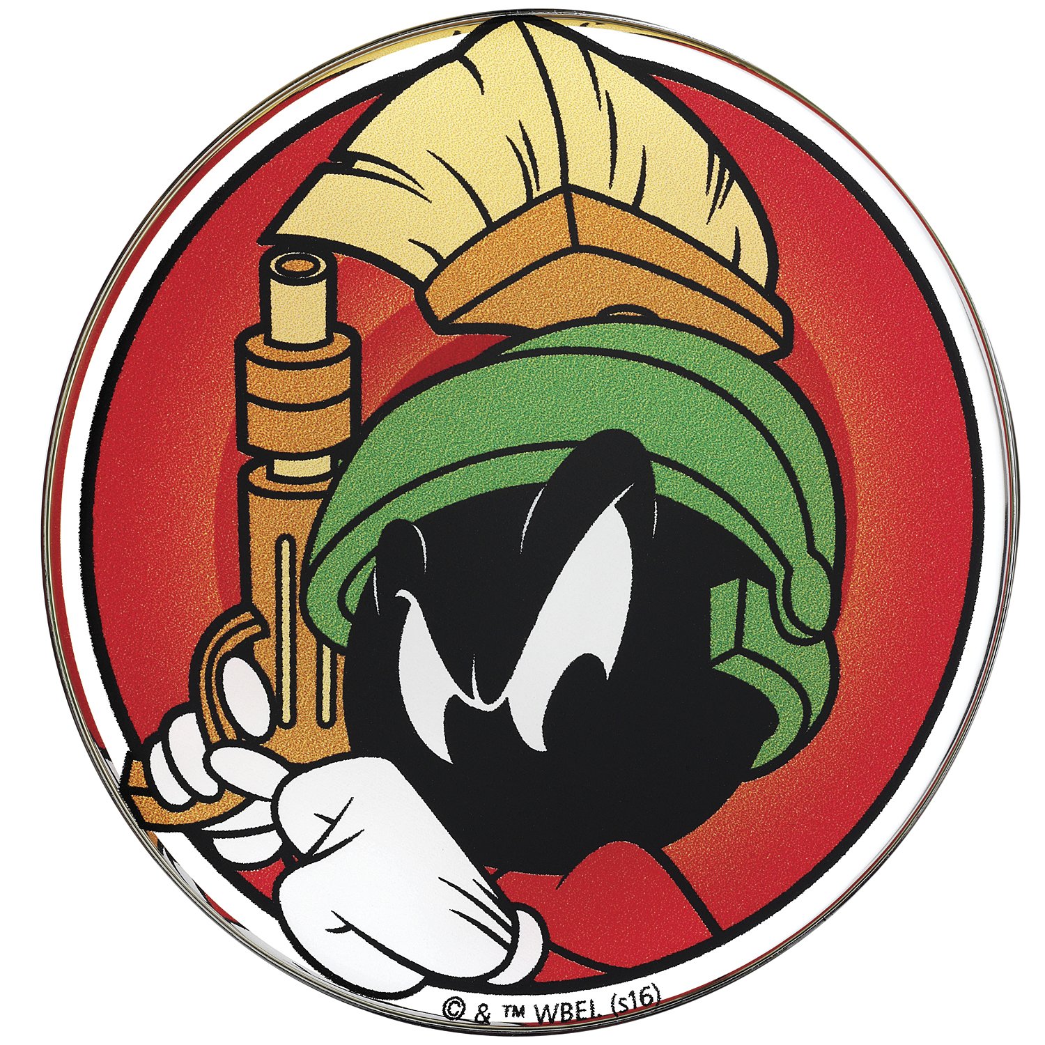 Looney Tunes Marvin Martian Car Decal - Round Dome Emblem for Auto Styling