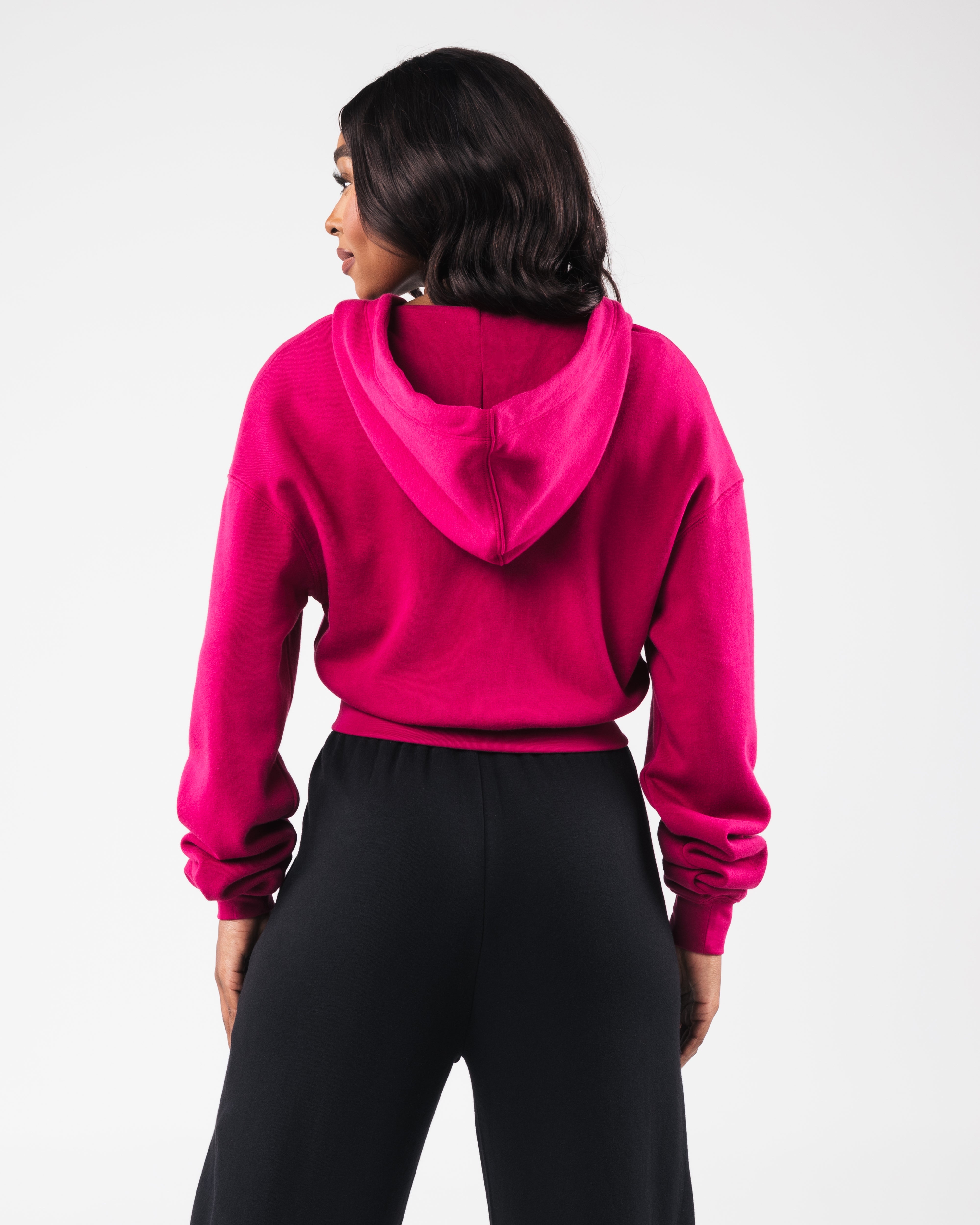 Women's Fleece Zip Jacket - Soft & Warm Winter Outerwear for Casual Wear & Outdoor Activities | Berry Color