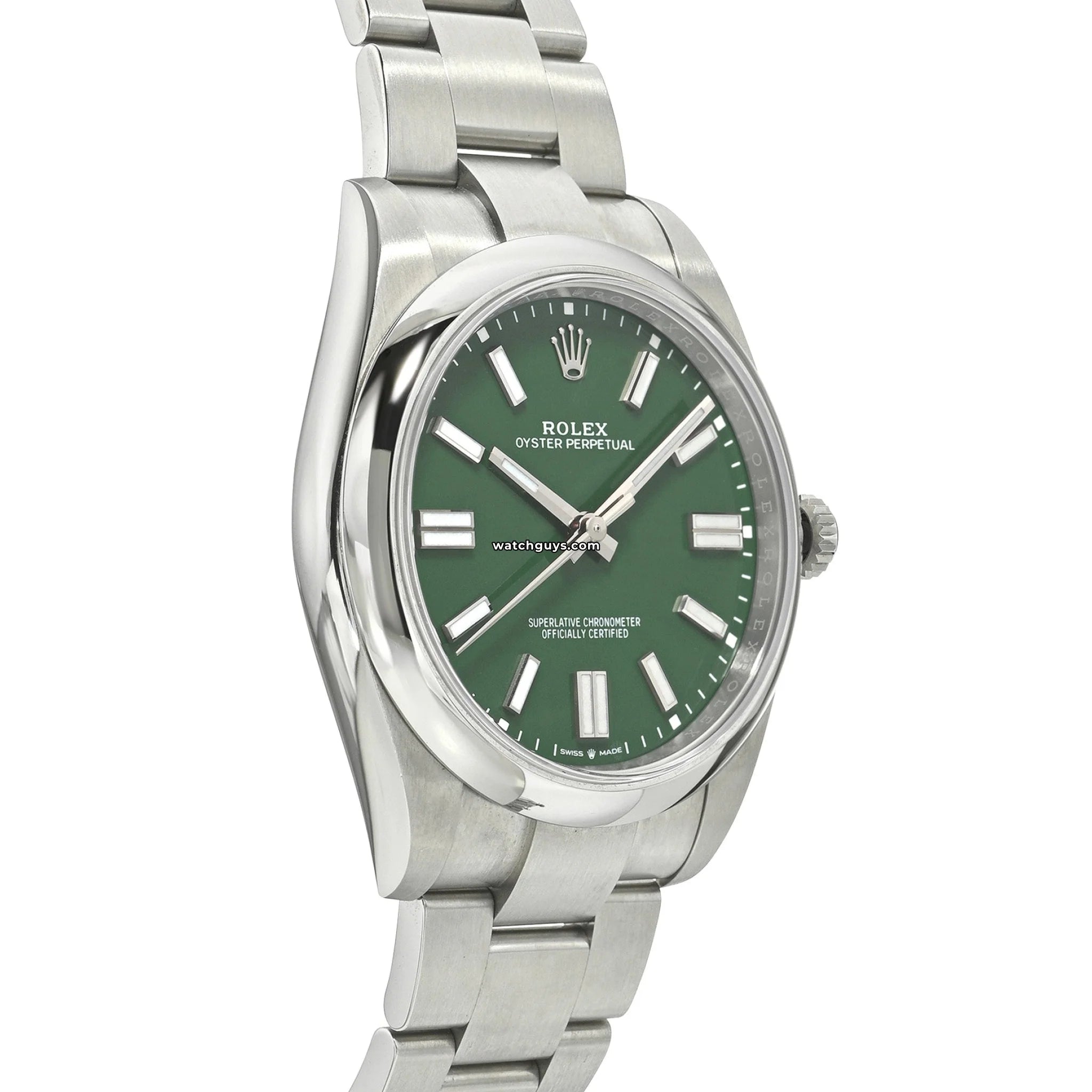 Authentic Rolex Oyster Perpetual 124300 Men's Watch with Green Dial - Luxury Swiss Automatic Timepiece for Business, Gifting & Special Occasions