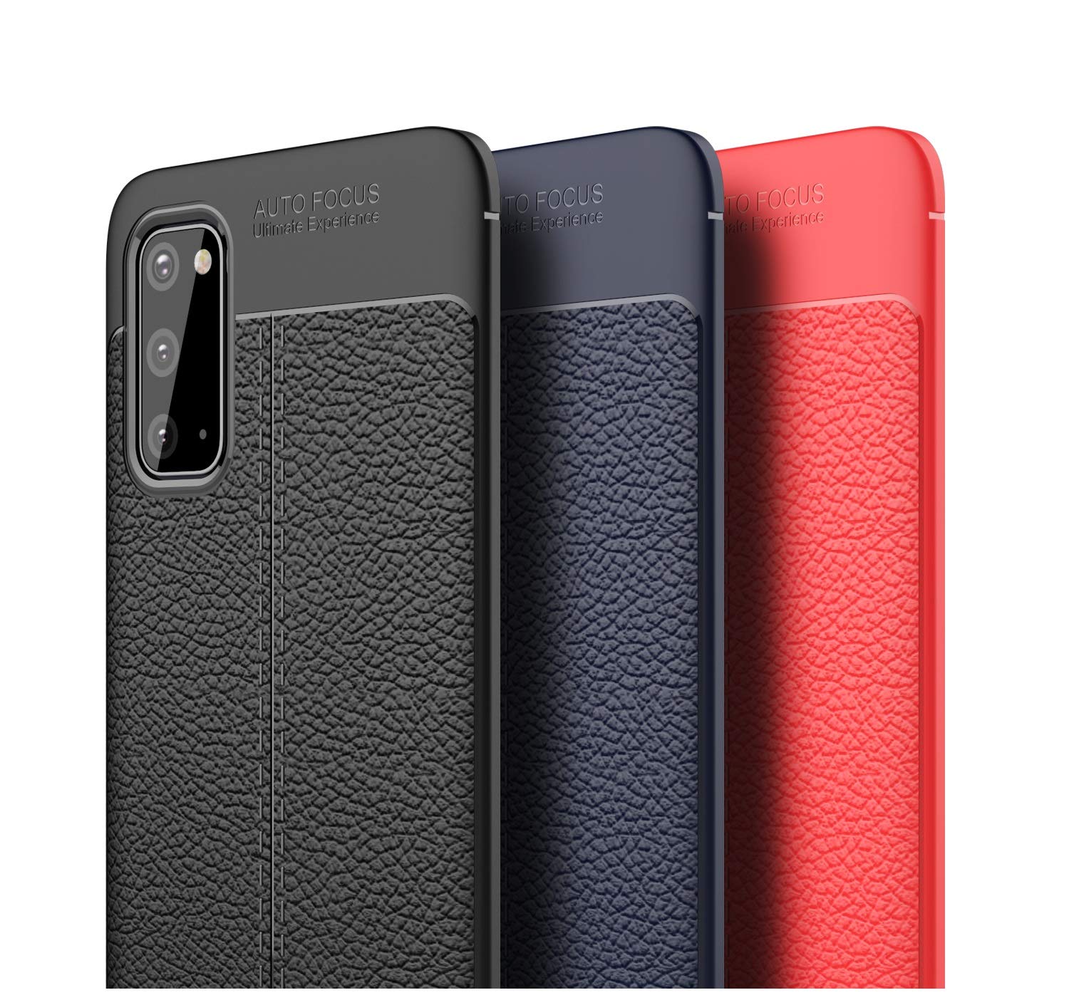 Premium Leather Texture Shockproof Case for Samsung Galaxy S20 - Anti-Scratch Protective Cover with Impact Absorption (Blue) | Perfect for Daily Use, Travel & Outdoor Activities