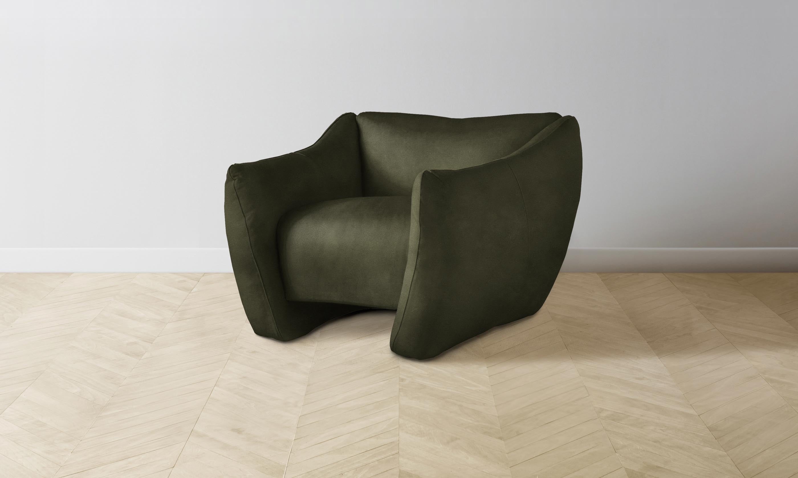 The Bond Chair - Premium Performance Velvet Upholstered Dining Chair in Olive Green - Perfect for Modern Living Rooms, Dining Areas, and Home Offices