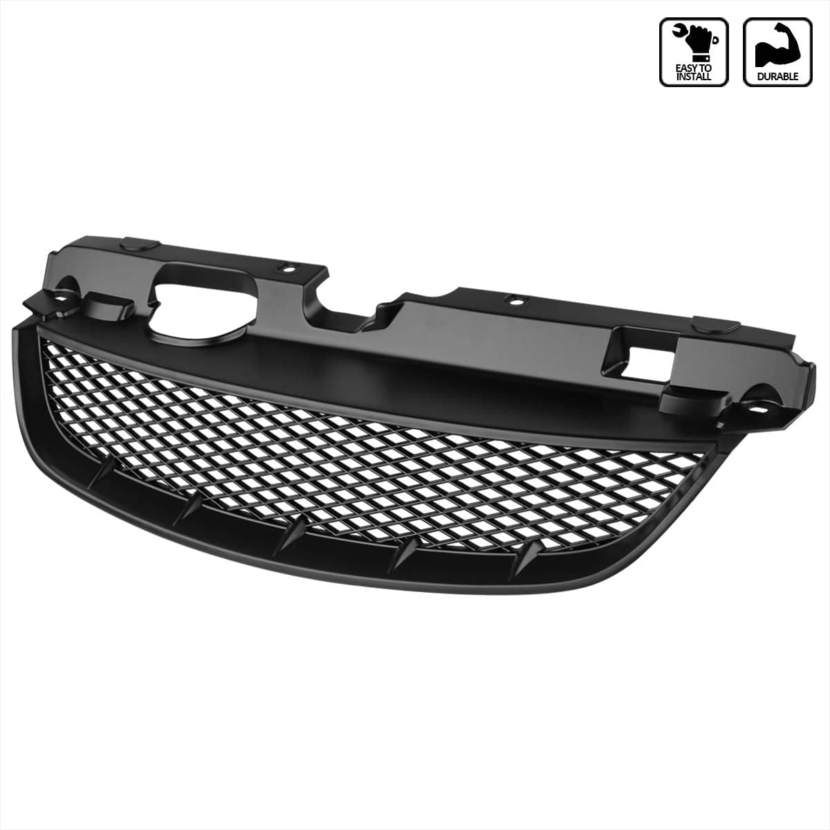 R Style Front Hood Grill Mesh for 2004-2005 Honda Civic Coupe/Sedan - Aggressive Look & Improved Airflow - Perfect for Car Enthusiasts & Street Racing
