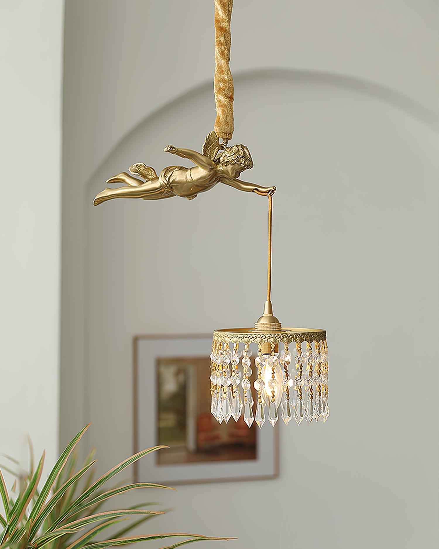 Angel Pendant Light - Elegant Ceiling Chandelier for Bedroom, Dining Room & Living Room Decor - Perfect for Home, Office & Wedding Venue Lighting