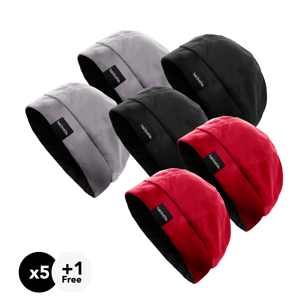 Unisex Satin Lined Sleep Cap Bundle - Hair Protection for Curly & Natural Hair (Buy 5 Get 1 Free) | Perfect for Nighttime Hair Care & Travel