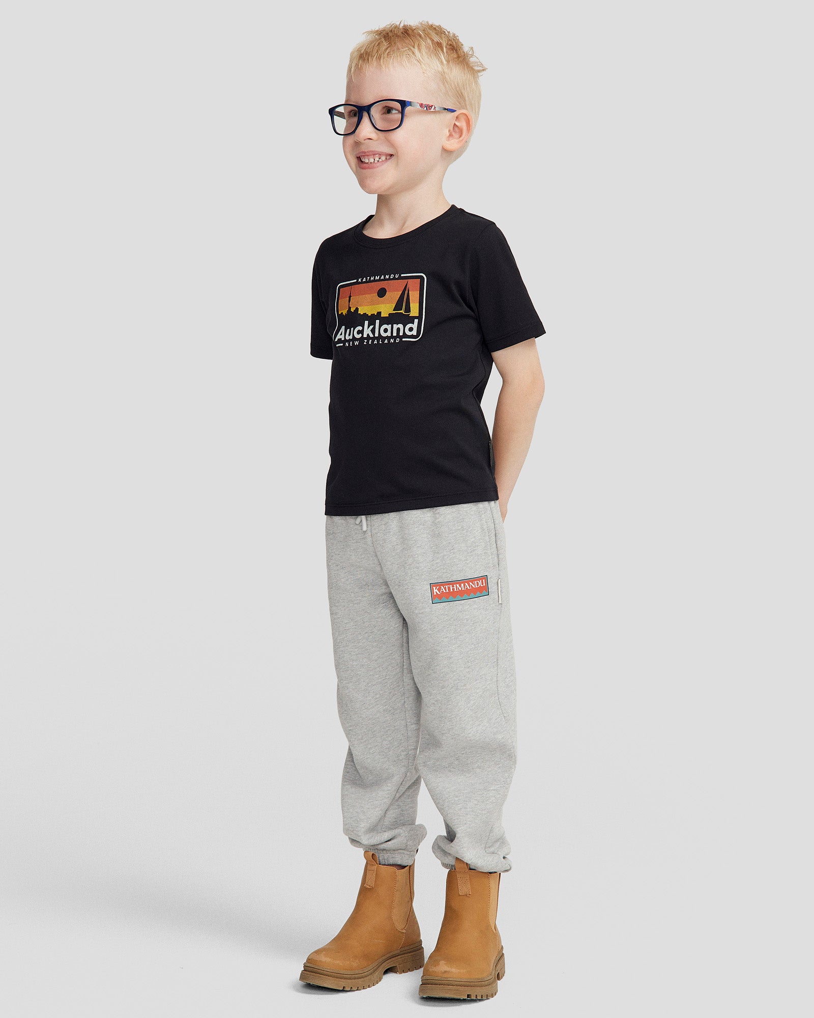 Organic Cotton Kids' T-Shirt - Auckland Black Stingray Design | Soft & Comfortable Tee for Boys & Girls | Perfect for School, Play & Everyday Wear