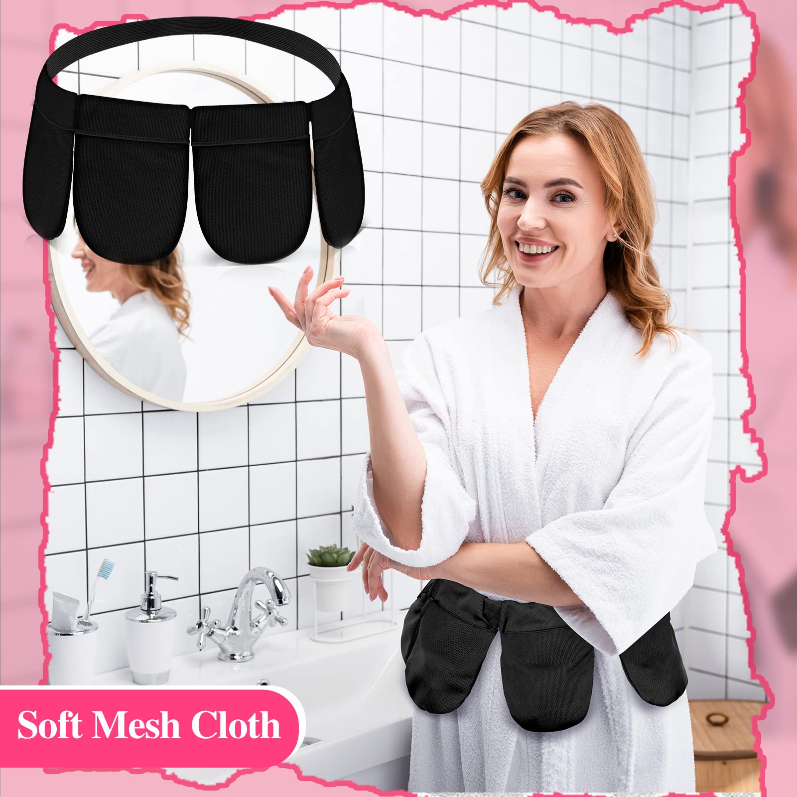 Post-Surgery Drain Holder with 4-Pocket Shower Bag - Adjustable Mastectomy Drain Pouch for Tummy Tuck & Breast Augmentation Recovery - Quick Dry Stretchy Fabric - Essential Patient Care Kit (Black) - Perfect for Showering, Sleeping & Daily Activities After Surgery