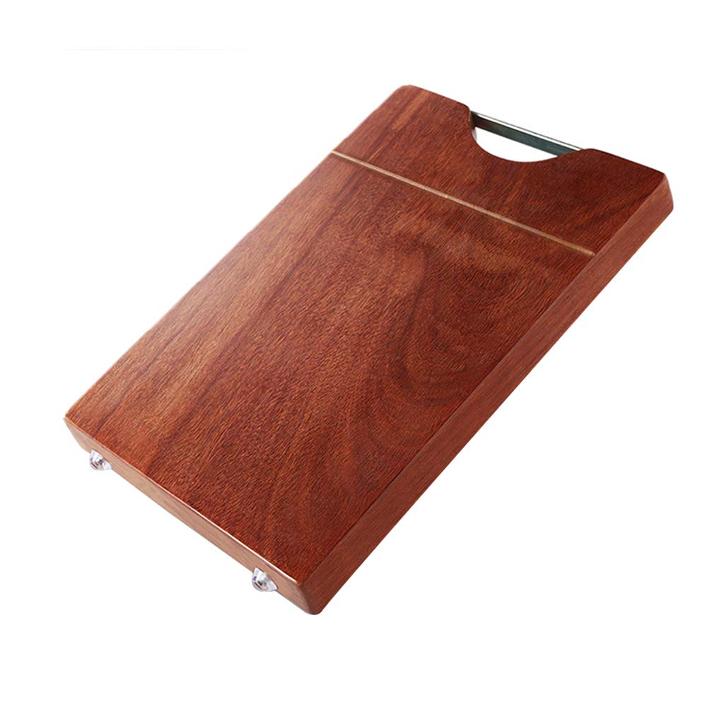 Premium Ebony Wood Cutting Board with Handle, Non-Slip Feet & Juice Groove - Durable Solid Wood Chopping Board for Vegetables, Fruits, Meat - Perfect for Kitchen Prep, Serving Charcuterie & Entertaining
