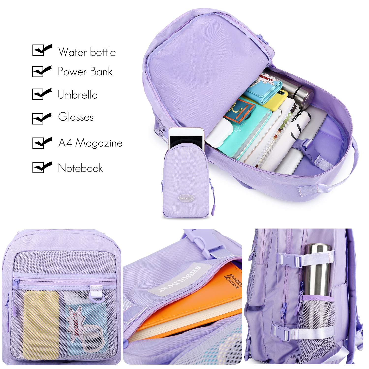 FANDARE Unisex Casual Backpack - Stylish Shoulder Bag for School, Travel & Shopping | Water-Resistant Daypack with Pencil Case | Perfect for Teens, College Students & Outdoor Activities | School Backpack, Party Bag & Daily Commute Essential