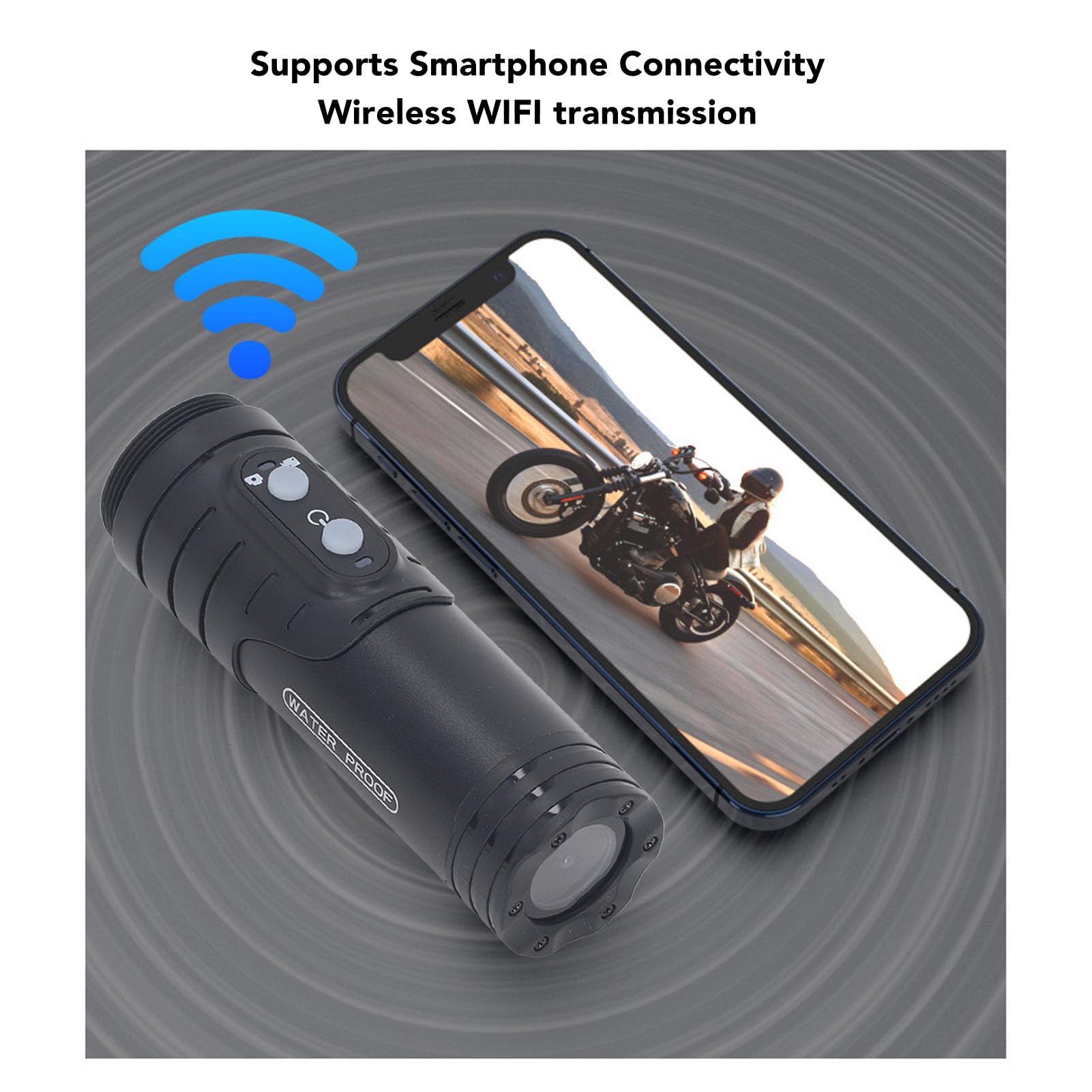 FOLOSAFENAR 1080p HD Sports Action Camera for Bicycle & Motorcycle - 120° Wide Angle Lens, 1600mAh Rechargeable Battery, Helmet Mount - Perfect for Cycling, Mountain Biking & Outdoor Adventures