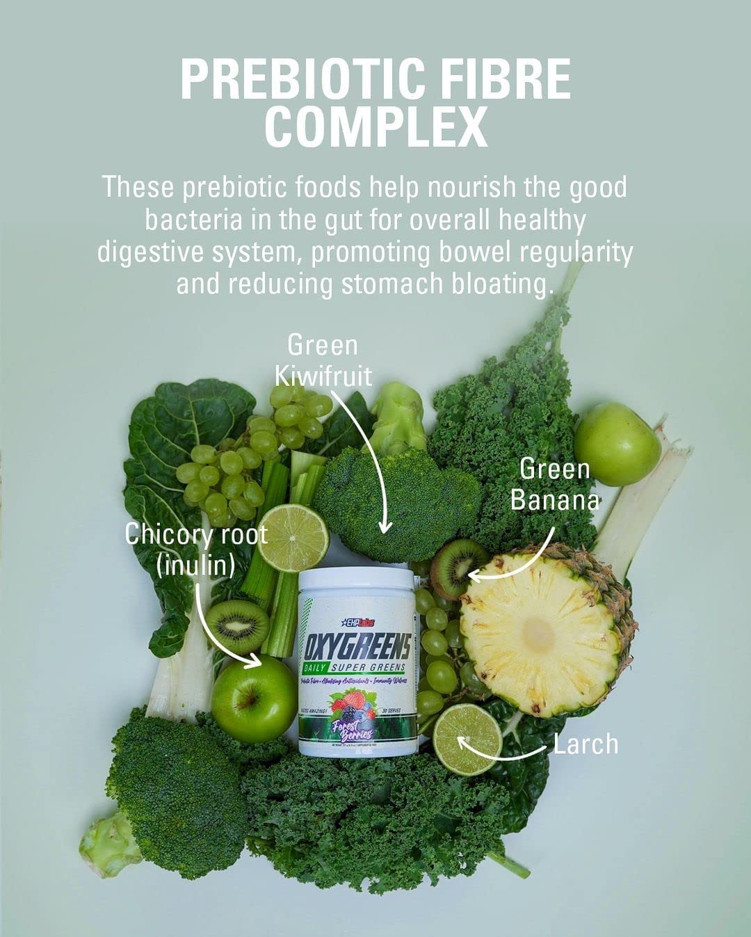 EHP Labs OxyGreens Superfood Powder - 30 Servings | Antioxidant & Detox Supplement for Energy & Immunity Boost | Perfect for Smoothies, Juices & Daily Wellness Routine