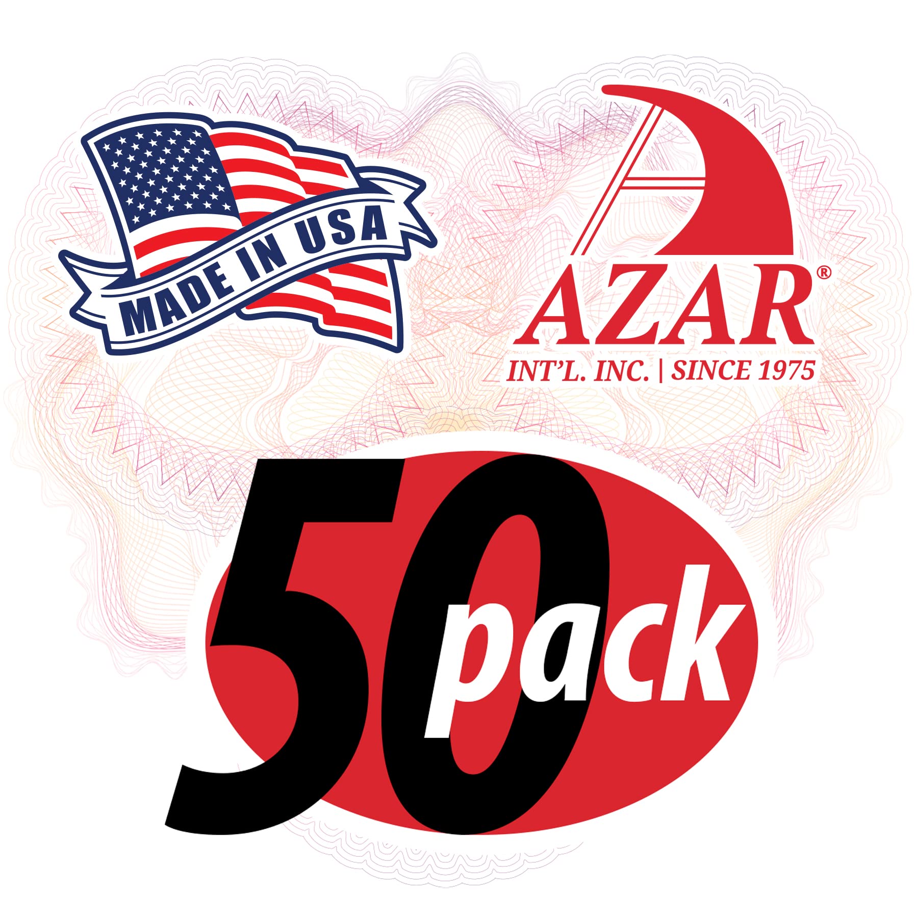 Azar Displays 252922-50PK Clear Counter Trifold Brochure Holder with Horizontal Business Card Slot & Gift Card Pocket - 50 Pack for Retail Stores, Restaurants & Hotels