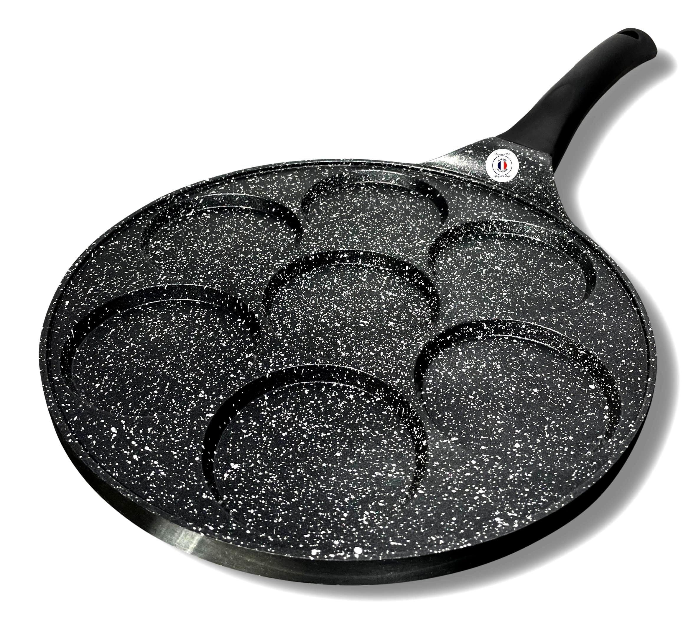 Cflagrant® Non-Stick Pancake Pan - 26cm Stone Coated, PFOA-Free, Induction Compatible for All Stovetops | Healthy Fat-Free Cooking | Perfect for Pancakes, Crepes & Breakfast Dishes