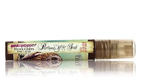 Travel Size Mini Argan Body Oil - 8ml (Pink Pepper Scent) | Natural Moisturizer for Dry Skin | Perfect for Travel, Gym & On-the-Go Hydration