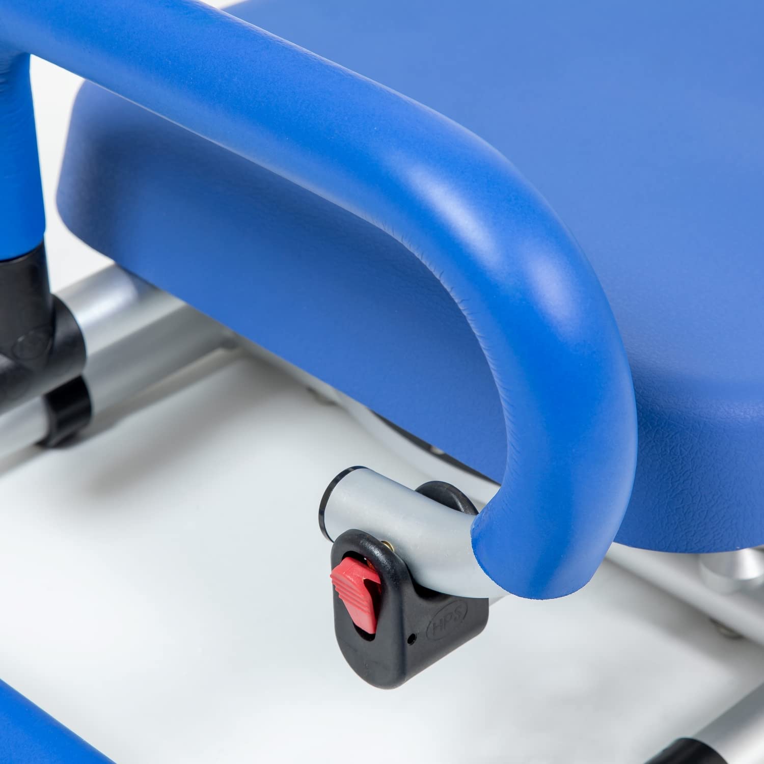 iLIVING ILG-628 Adjustable Swivel Shower Chair for Bathtub - Padded Seat with Backrest & Armrests, Slip-Resistant Tub Mount, Width Adjustable (Blue) - Ideal for Elderly, Disabled & Post-Surgery Bathing Safety