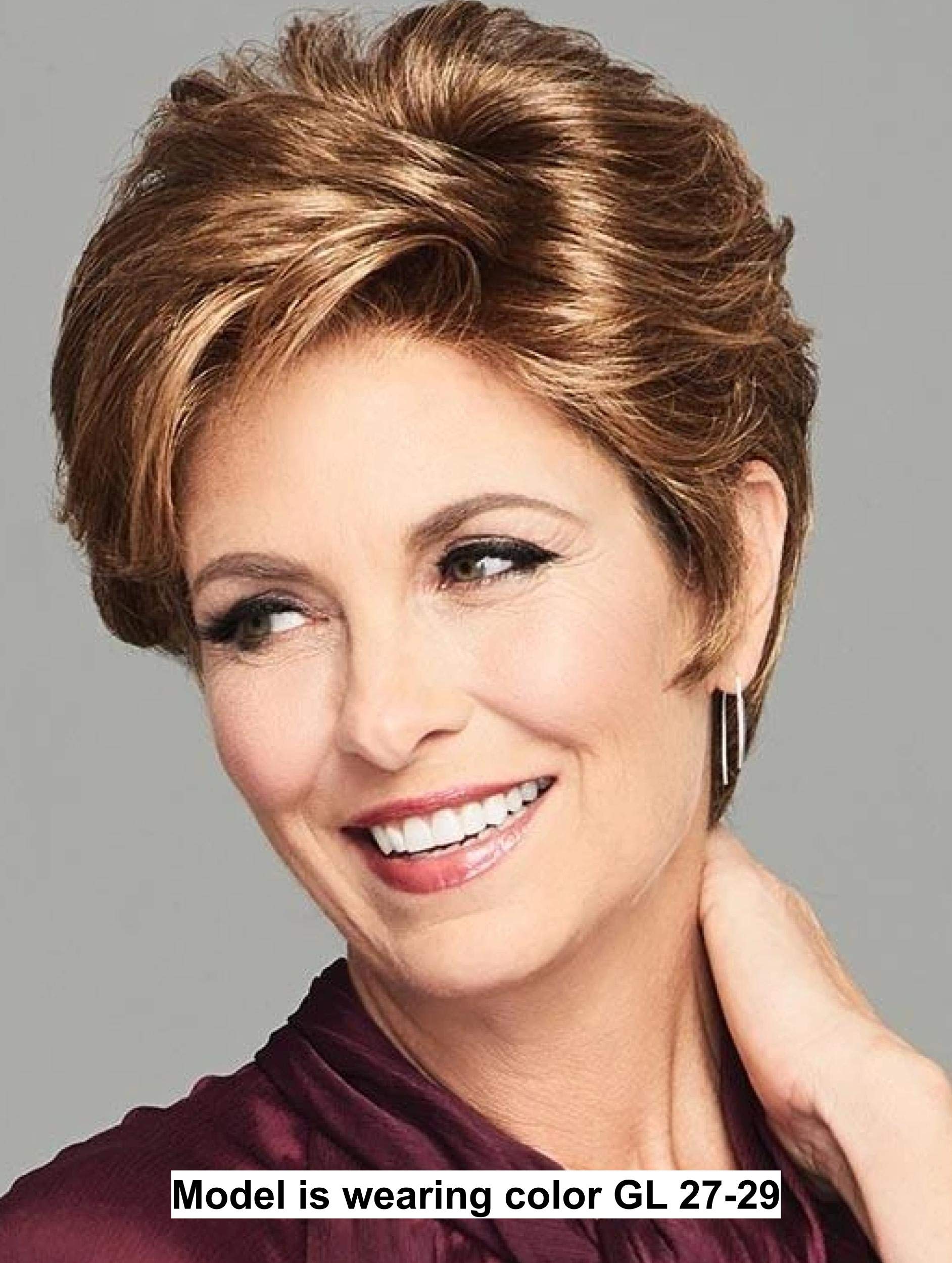 Gabor Stylish Flair Wig & Christy's Wigs Q&A Booklet Bundle (2 Items) - Color 27/29 - Perfect for Cosplay, Costume Parties & Everyday Fashion