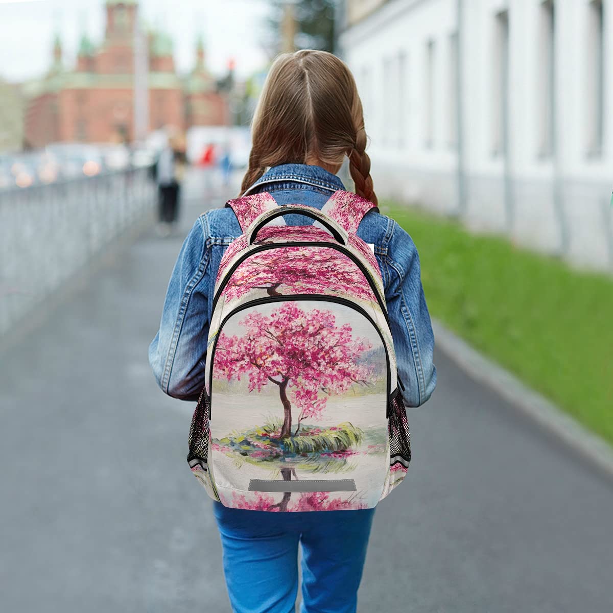 Japanese Cherry Blossom Floral Backpack - Waterproof Laptop Bookbag for School, College & Travel | Stylish Daypack for Women, Men & Teens | Perfect for Work, Commuting & Outdoor Adventures