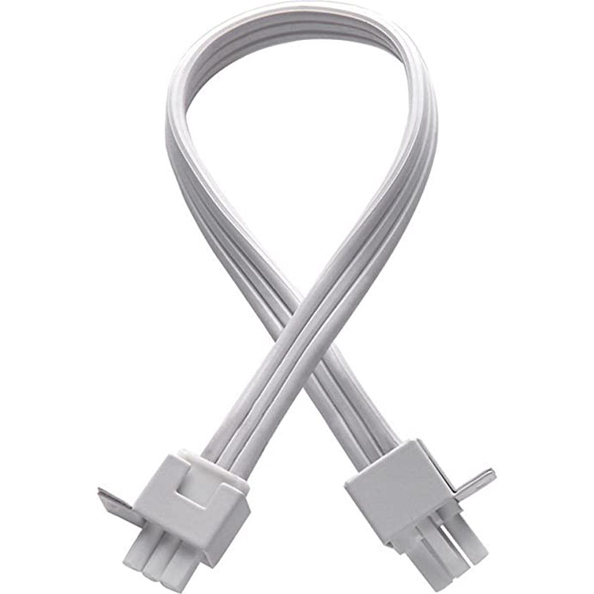 36in. White Interconnect Cable for Undercabinet Lighting - Perfect for Kitchen Cabinet LED Strip Lights, Task Lighting, and Home Decor Illumination