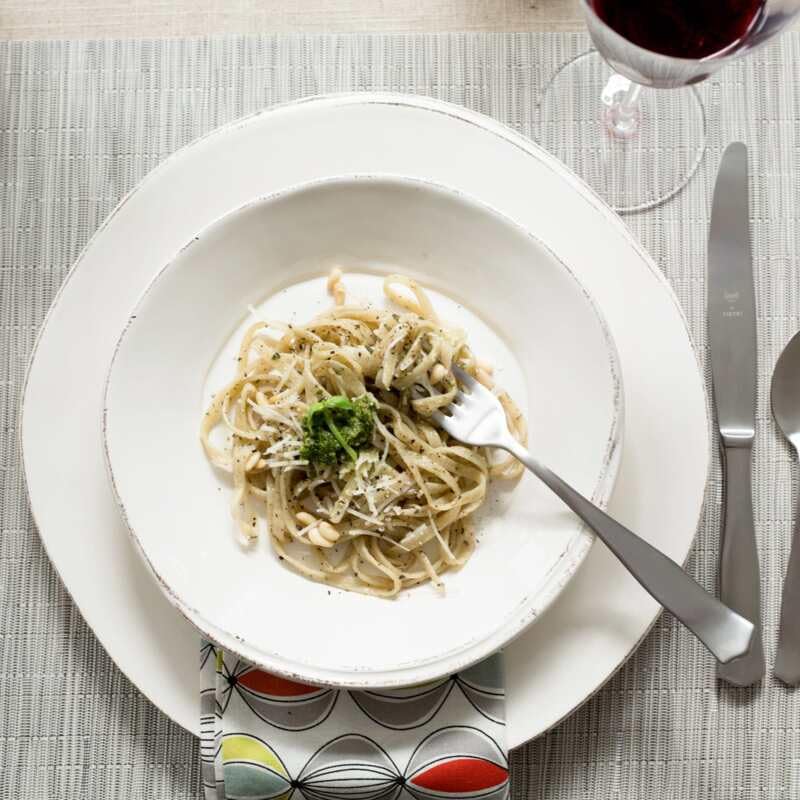 Vietri Lastra Gray 12 Inch Stoneware Dinner Plate - Handcrafted Ceramic Dinnerware for American Dining, Perfect for Everyday Meals & Special Occasions