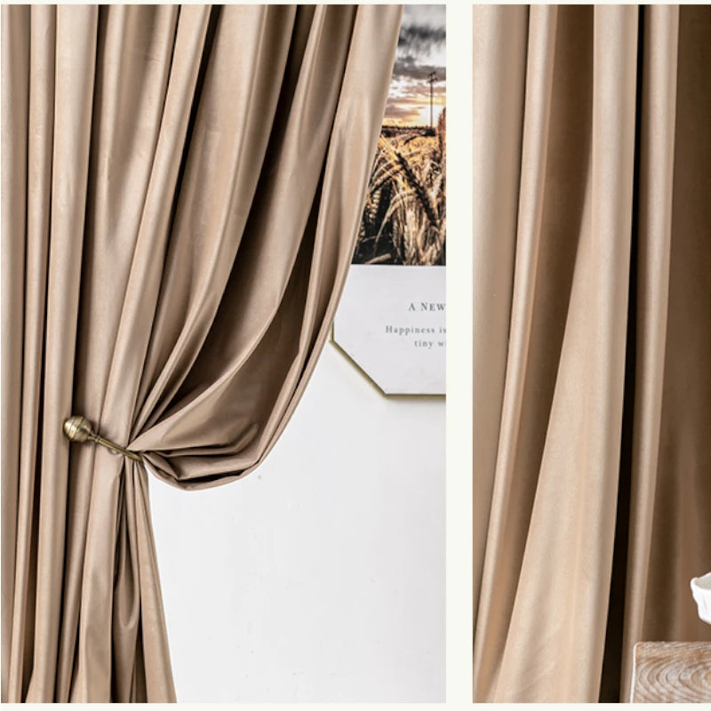 Amari Velvet Soundproof Blackout Custom Curtains - Thermal Insulated Window Drapes for Bedroom, Living Room & Home Theater Noise Reduction