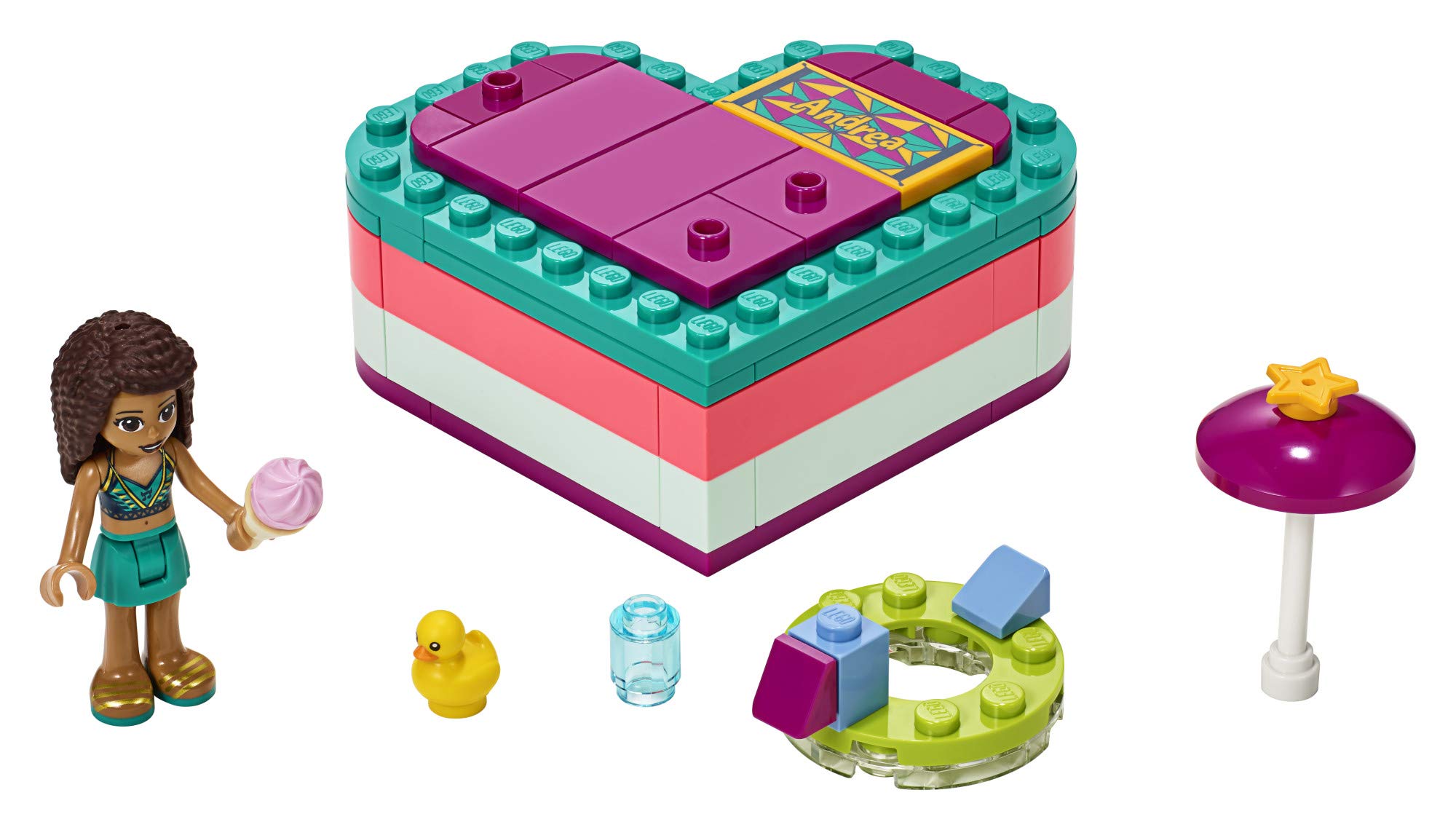 LEGO Friends Andrea’s Summer Heart Box 41384 Building Kit - 83 Piece Creative Construction Toy for Kids | Perfect Birthday Gift & Summer Activity for Girls Ages 6+ | Encourages Creativity & Imaginative Play