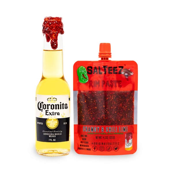 Salteez Rim Paste - Chamoy & Chili Lime Flavor for Beers, Seltzers, Cocktails & Snacks | Spicy Mexican-Inspired Drink & Food Seasoning | Perfect for Margaritas, Micheladas & Party Snacks (5 Pack)