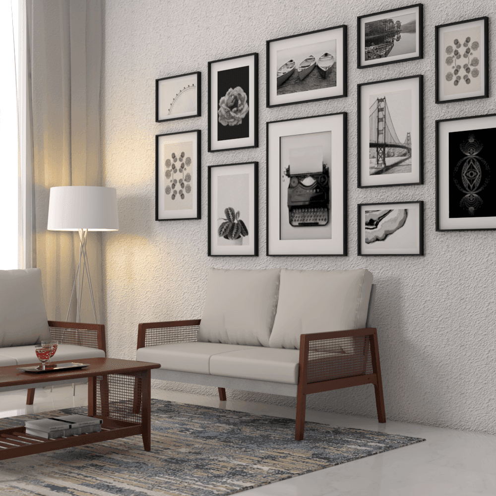 Modern Huxley Fabric Wooden Frame Sofa - Comfortable & Stylish Living Room Furniture for Small Spaces & Apartments