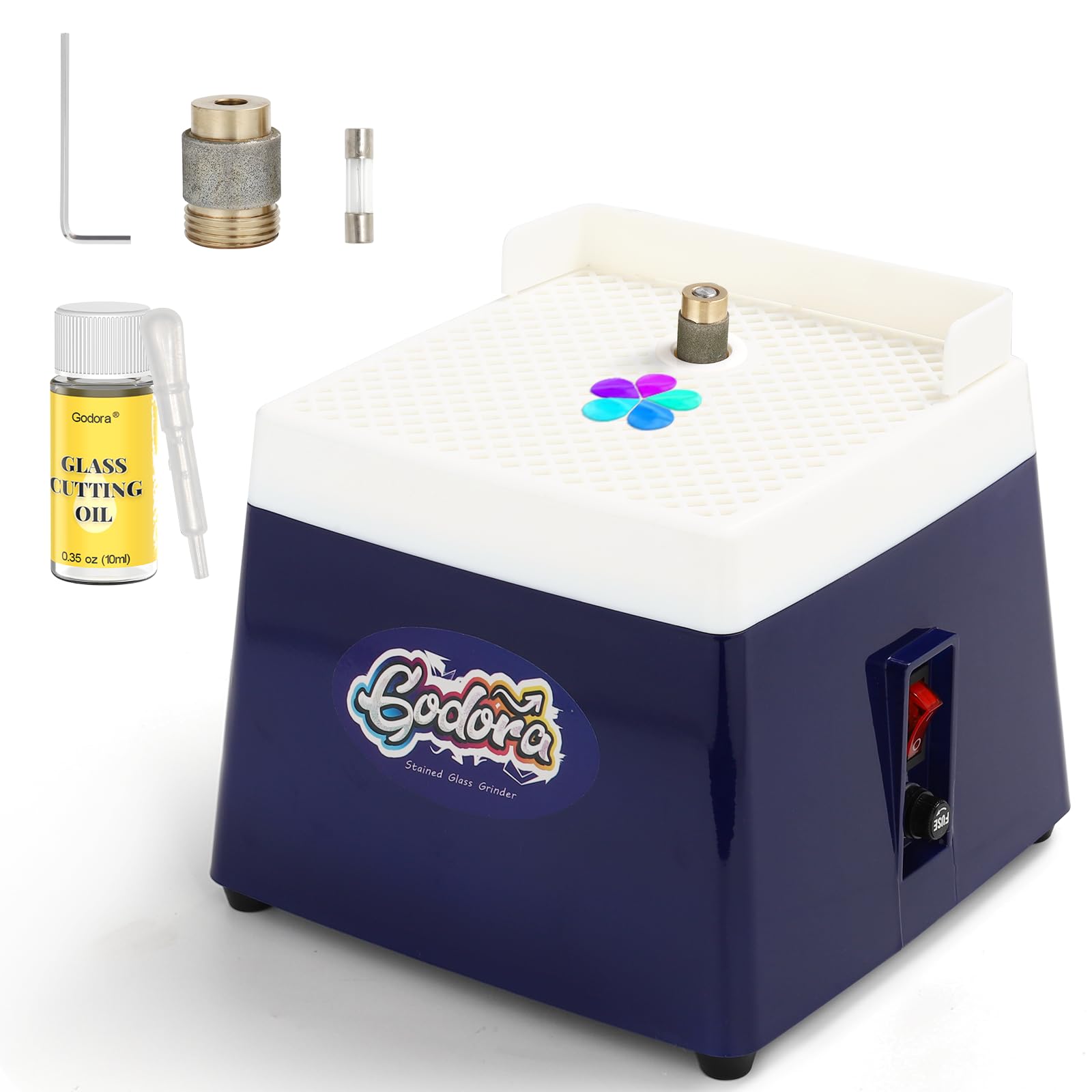 Professional Stained Glass Grinder Kit - Mini Glass Grinding Machine with 5/8