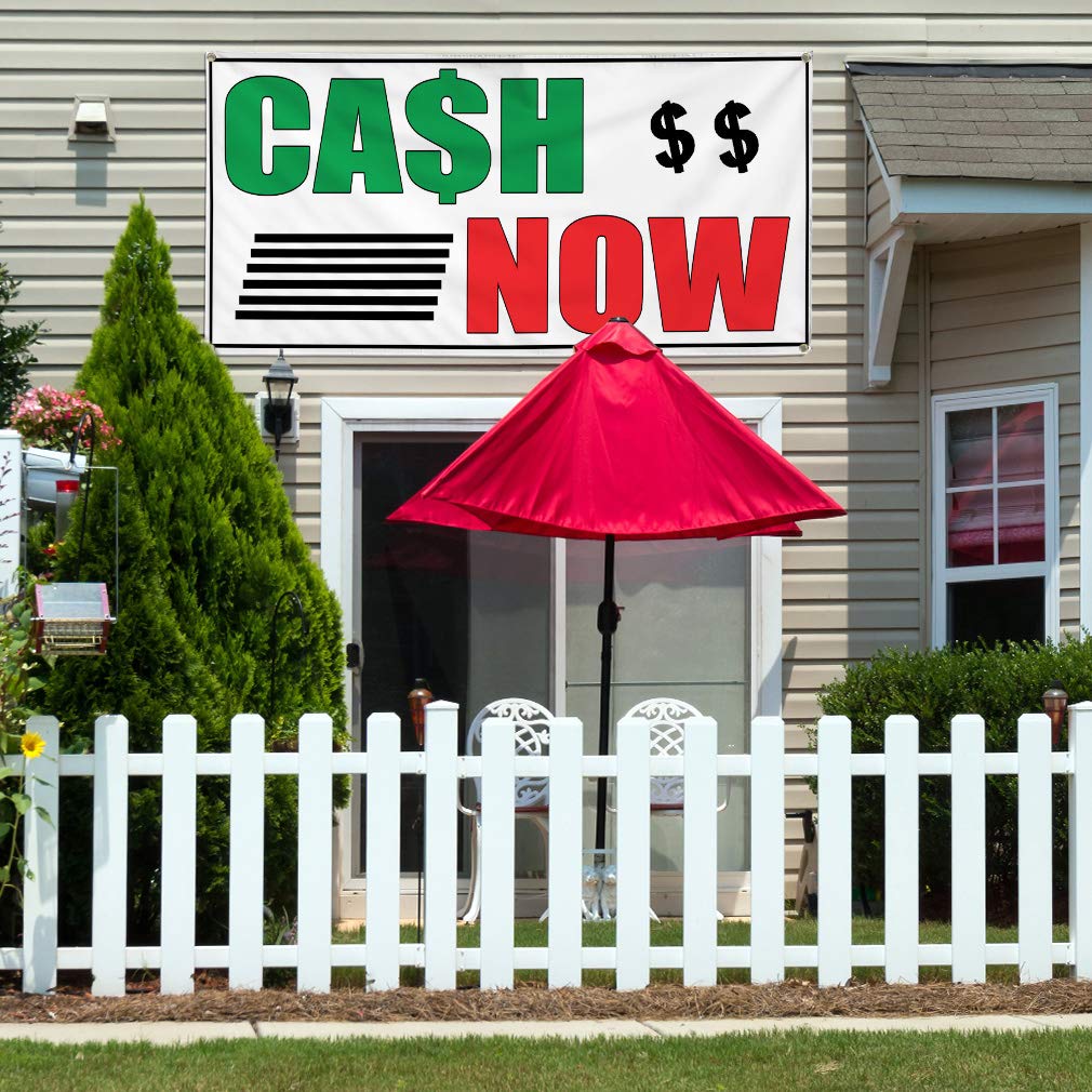 Vinyl Banner - 60x144 Inches with 10 Grommets | Weatherproof Outdoor Business Advertising Signs for Yard, Industrial & Retail Use | Multiple Sizes Available