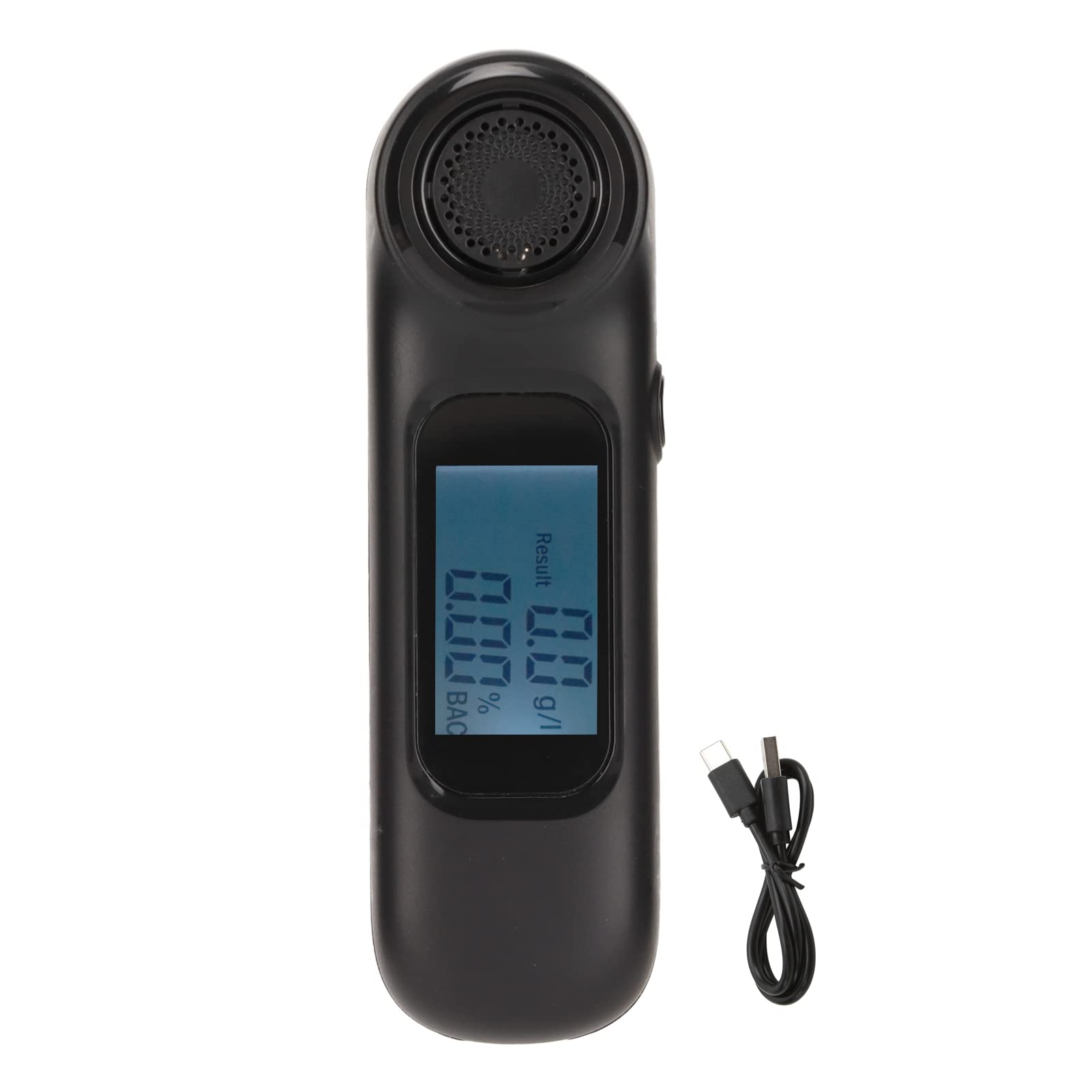 Portable Digital Breathalyzer - High Accuracy Alcohol Tester with LCD Screen, USB Rechargeable & Non-Contact Design for Home, Car, and Workplace Safety